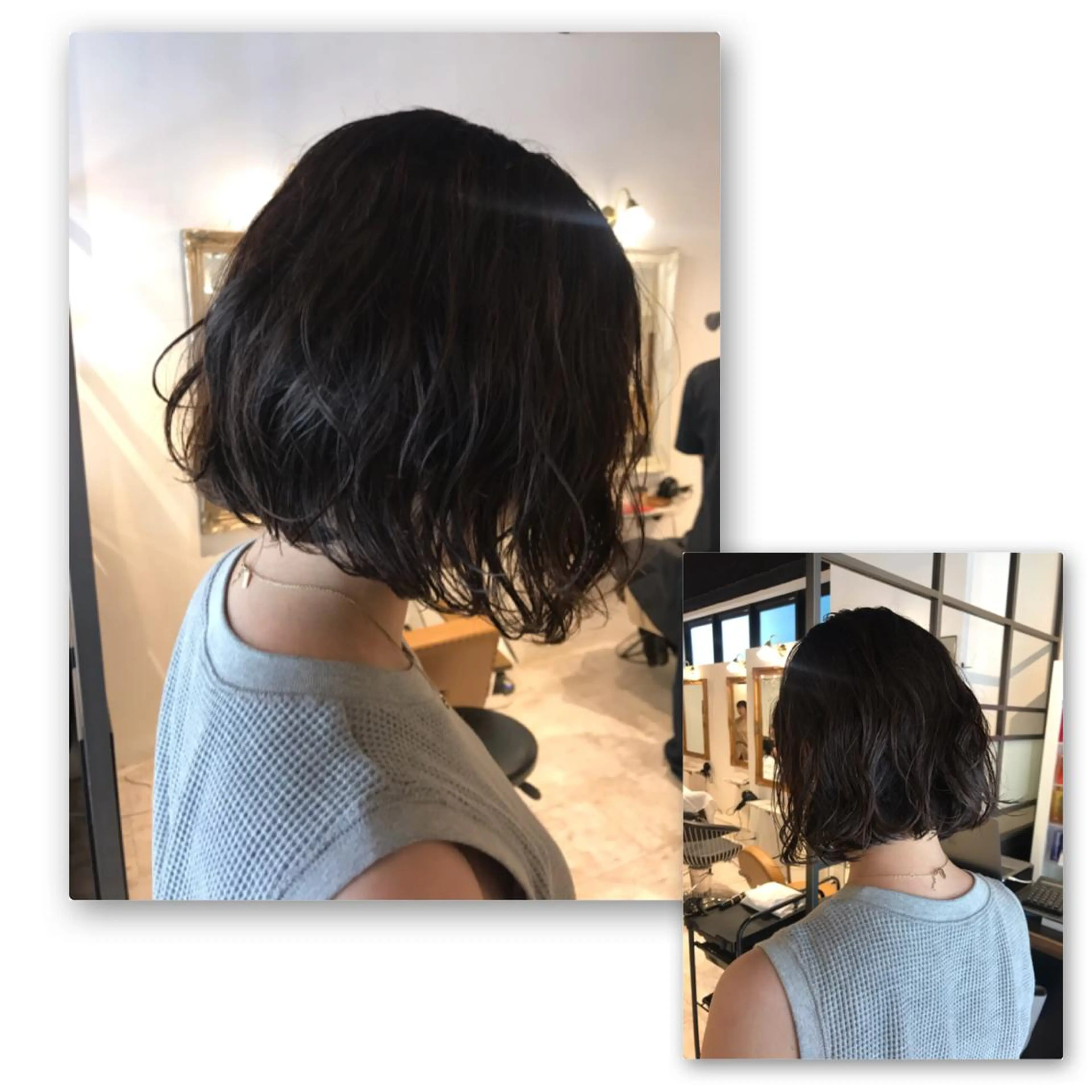 小顔カット＋ローダメージ処方パーマ＋Aujuaトリートメントの写真