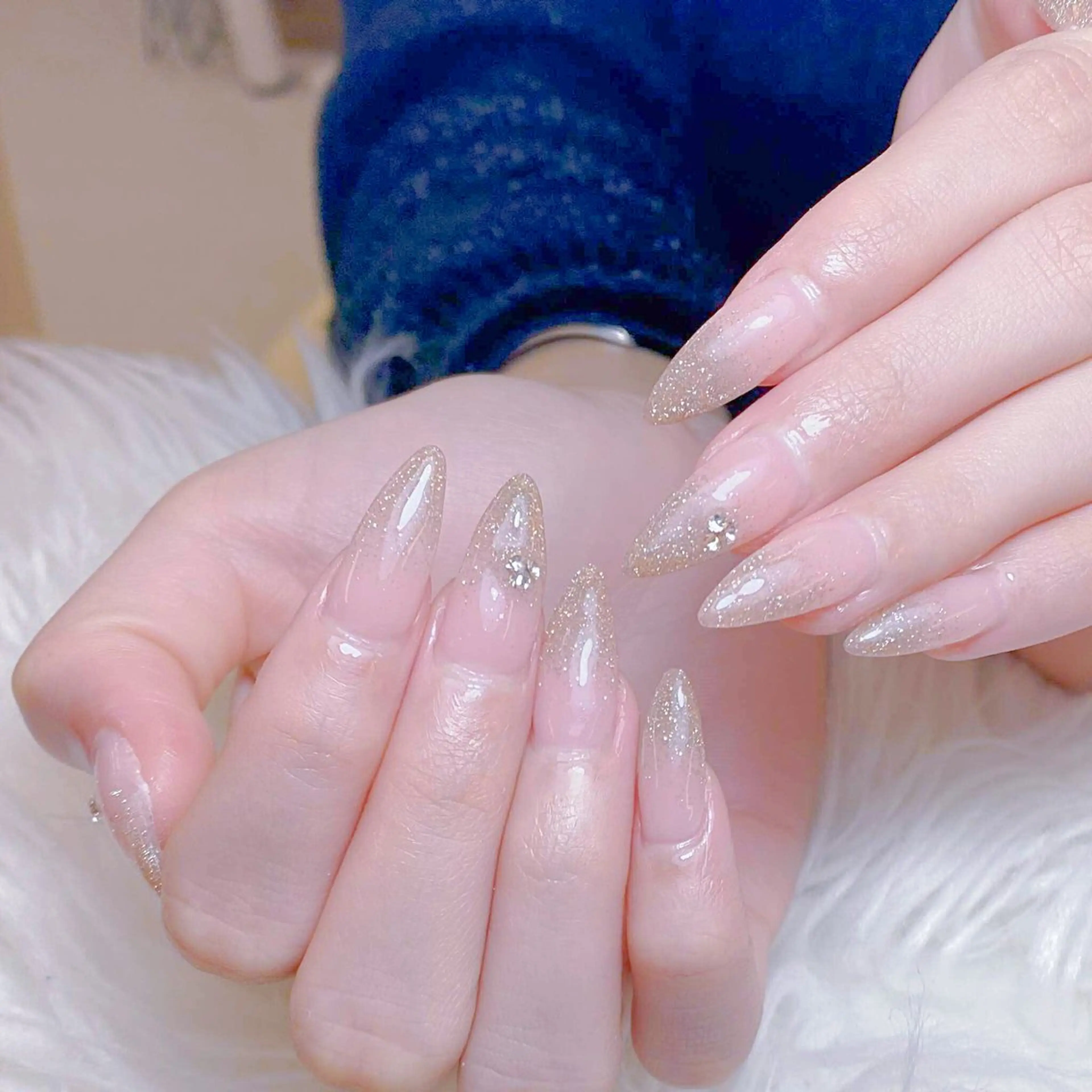 ネイル ハンドネイル ミン ゴテゴテネイルのネイルデザイン