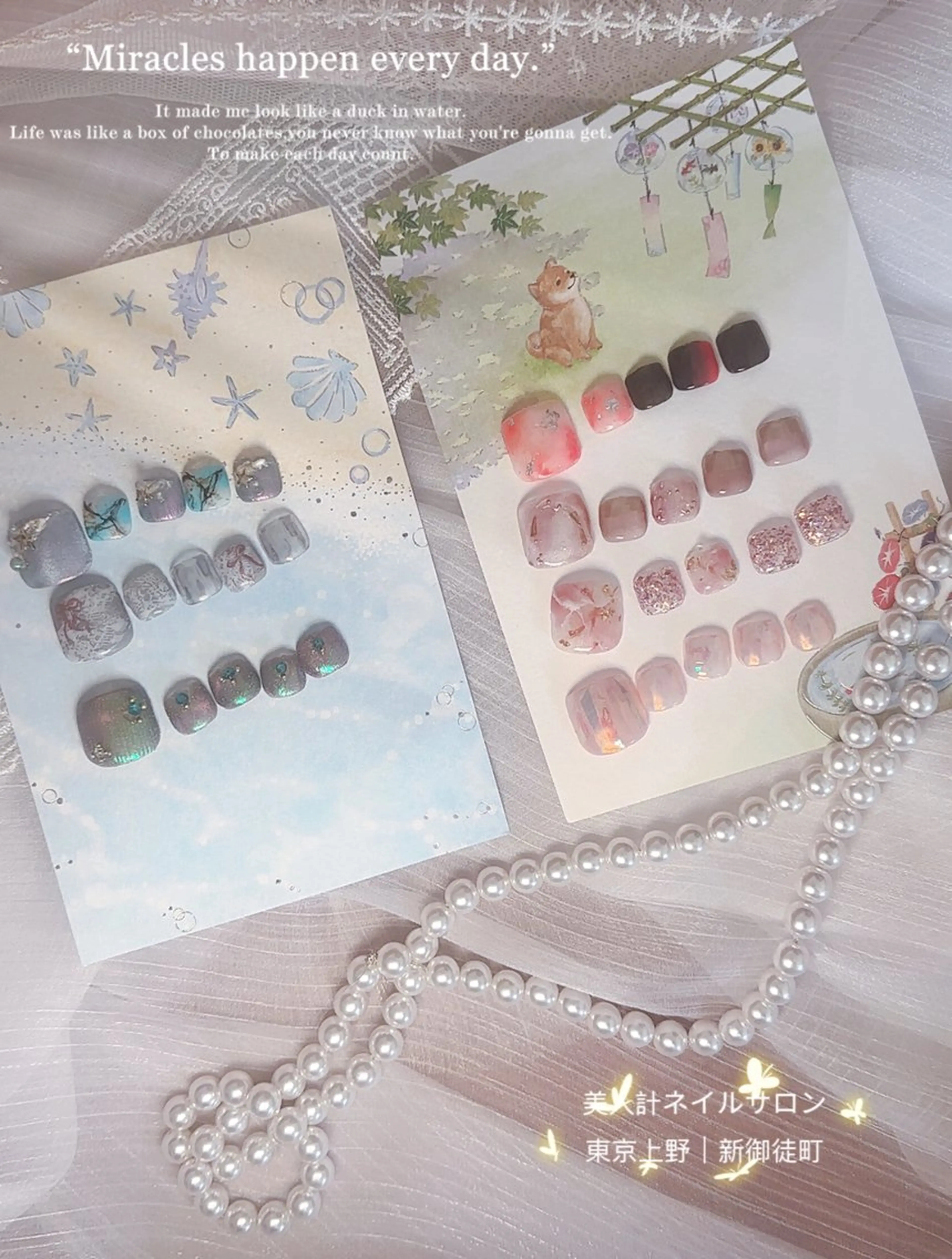 ネイル フットネイル 美人計ネイルサロン所属・中山 美月のネイルデザイン