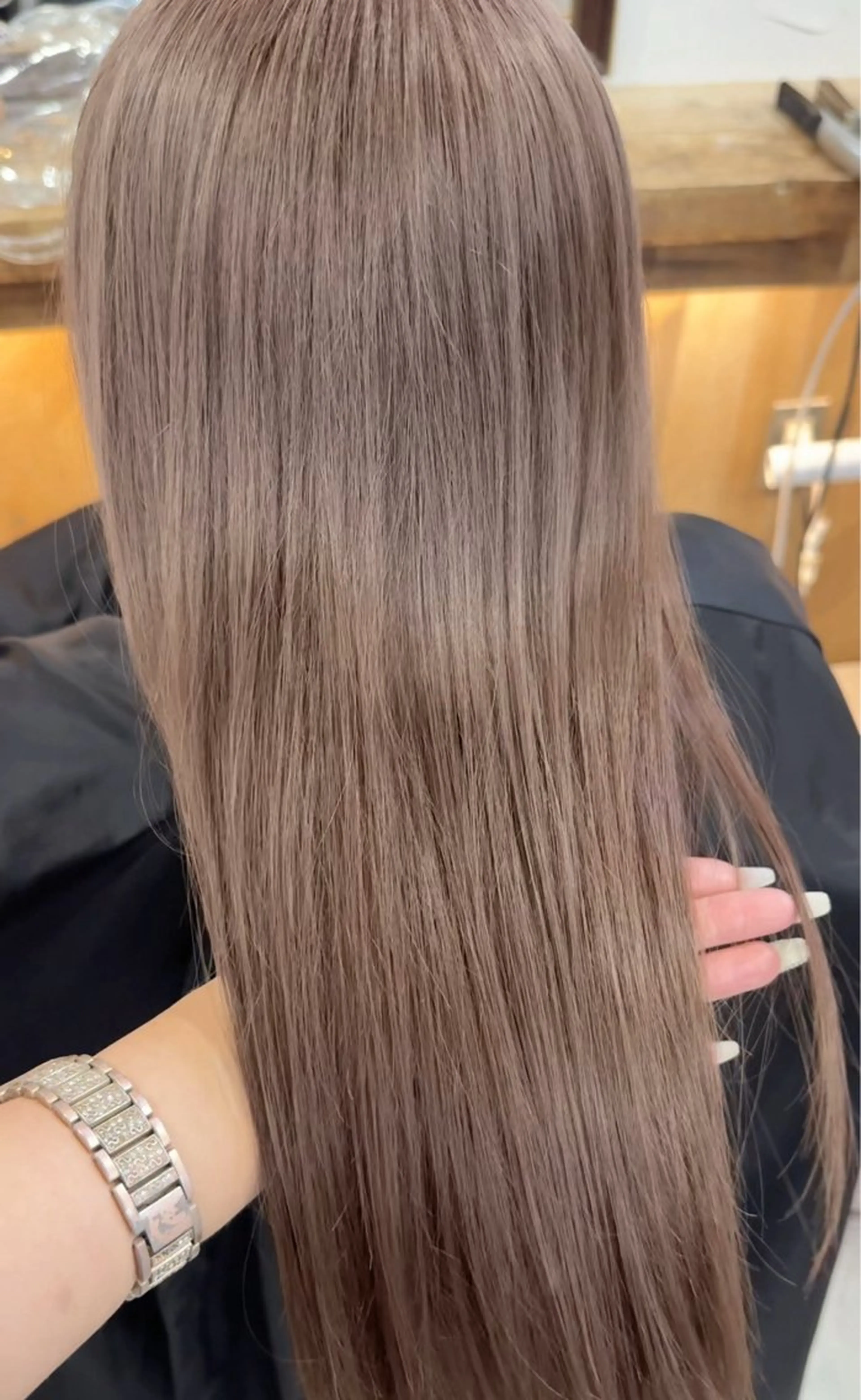 ロング ヘアカラー 期間限定カットカラー モデル募集中♡真白のヘアスタイル