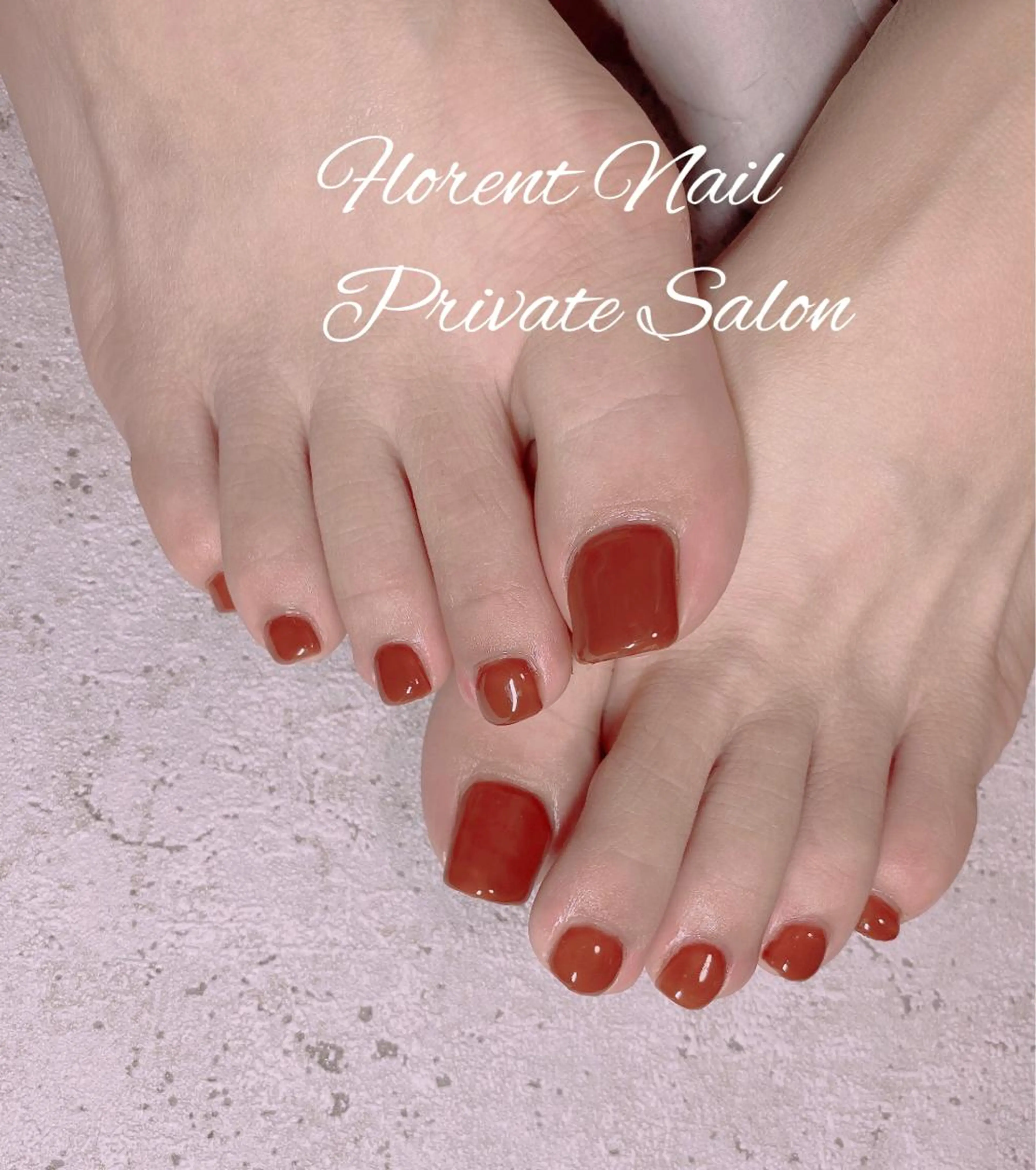 フットネイル　ワンカラー　　　　　　　　　　　　　　【オフ込み】　左右色変えOKの写真