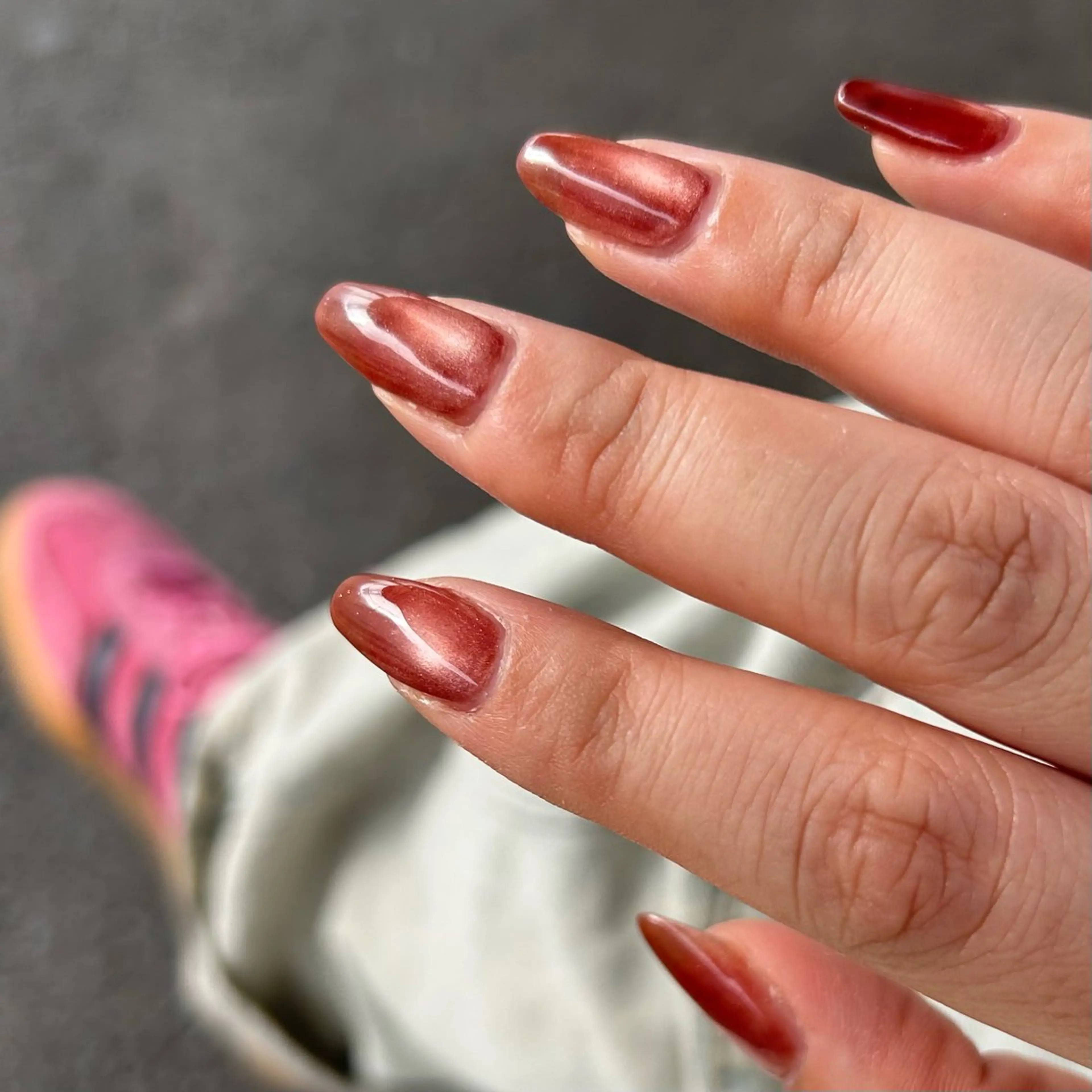 ネイル マグネットネイル ハンドネイル ショコラ 【hachi🌿】のネイルデザイン