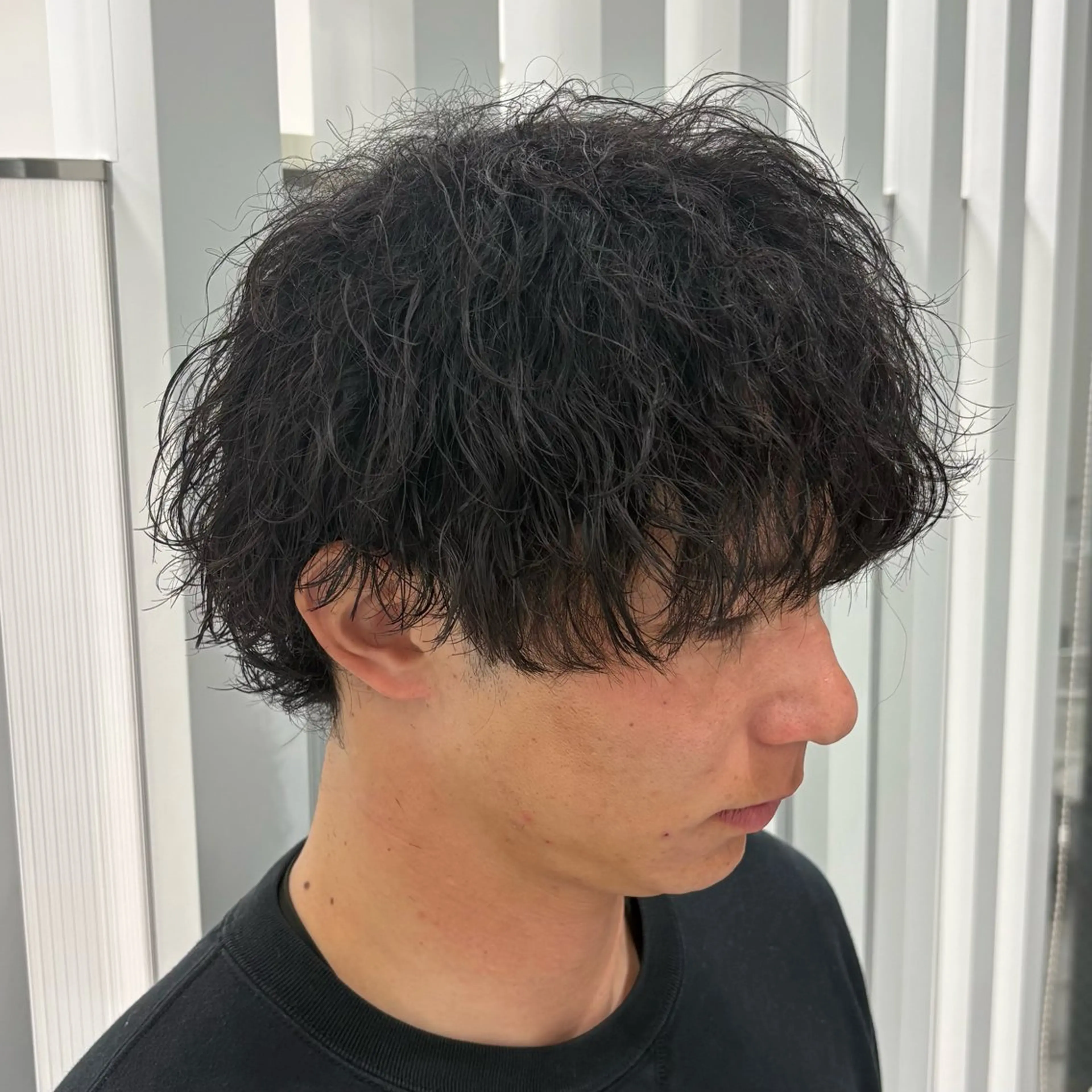 ショート カラー パーマ メンズ メンズパーマ ツイストスパイラルパーマ スパイラルパーマ カット パーマ 水谷 璃温のヘアスタイル