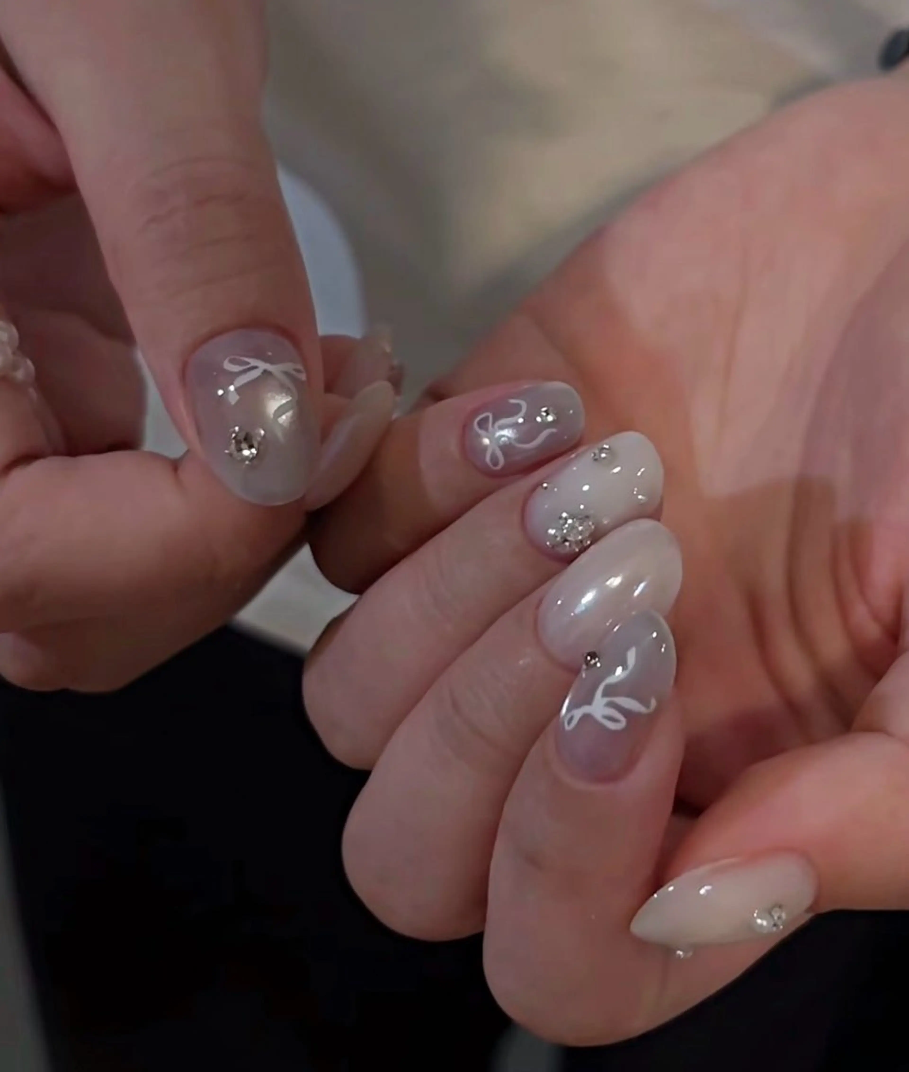 ネイル フットネイル フレンチネイル グラデーション ハート 韓国ネイル ハンドネイル Lynn_ Nailのネイルデザイン