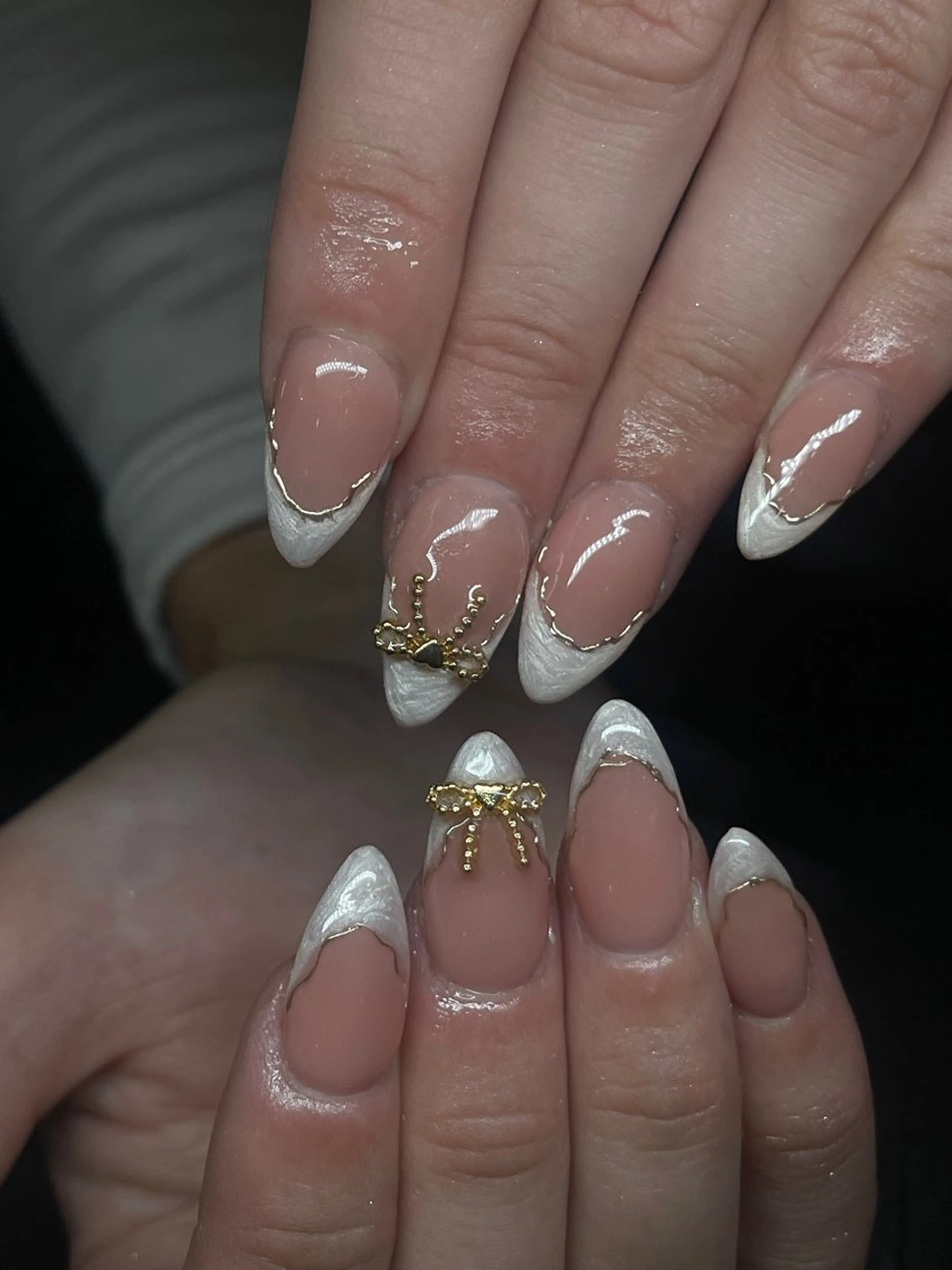 ネイル アートネイル 長さ出し フレンチネイル ジェルネイル グラデーション ハンドネイル Rin Rinのネイルデザイン