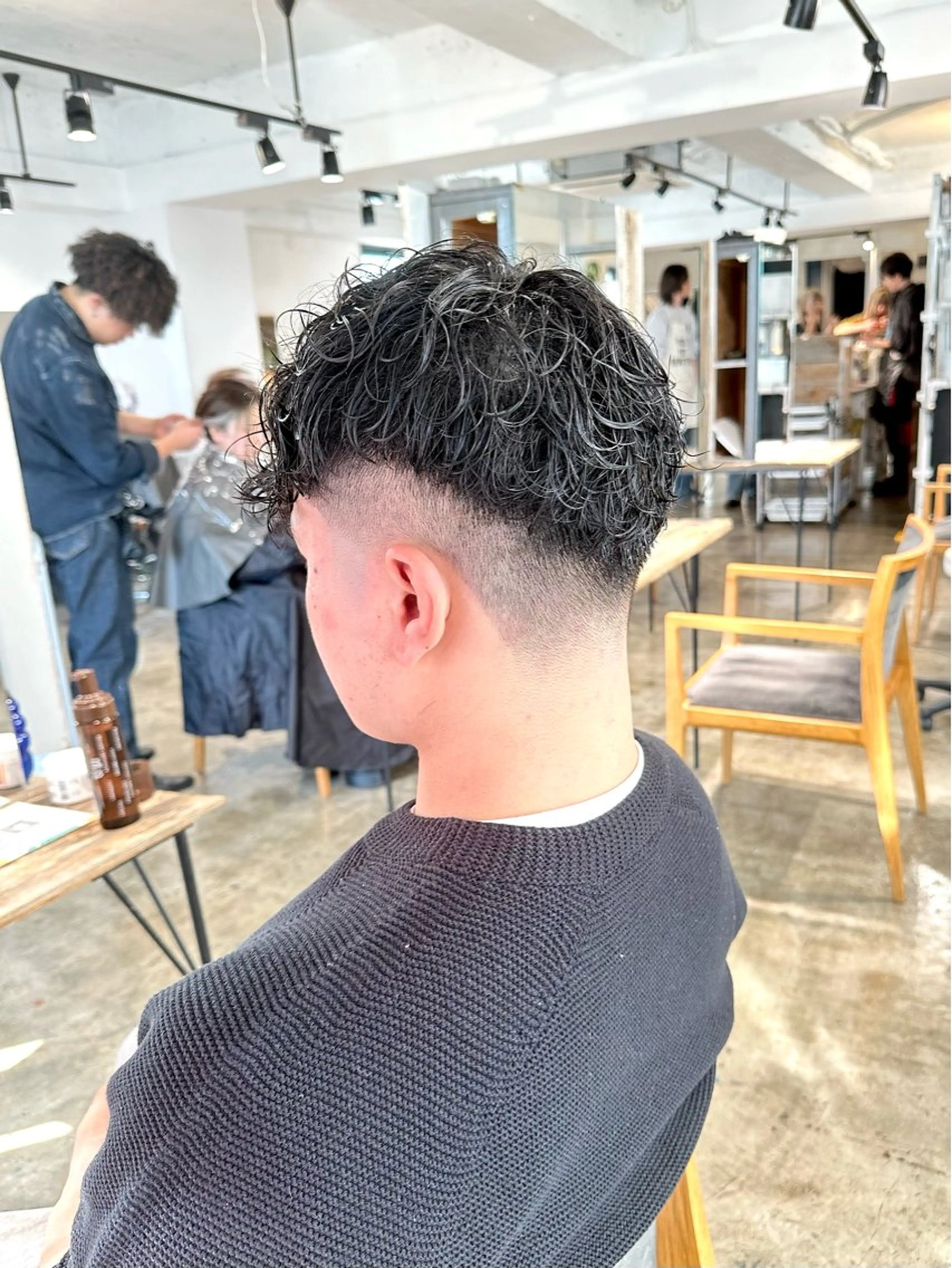 メンズ フェードカット メンズパーマ スキンフェード スペインカール 骨格補正施術/メンズ 専門美容師/YUYAのヘアスタイル