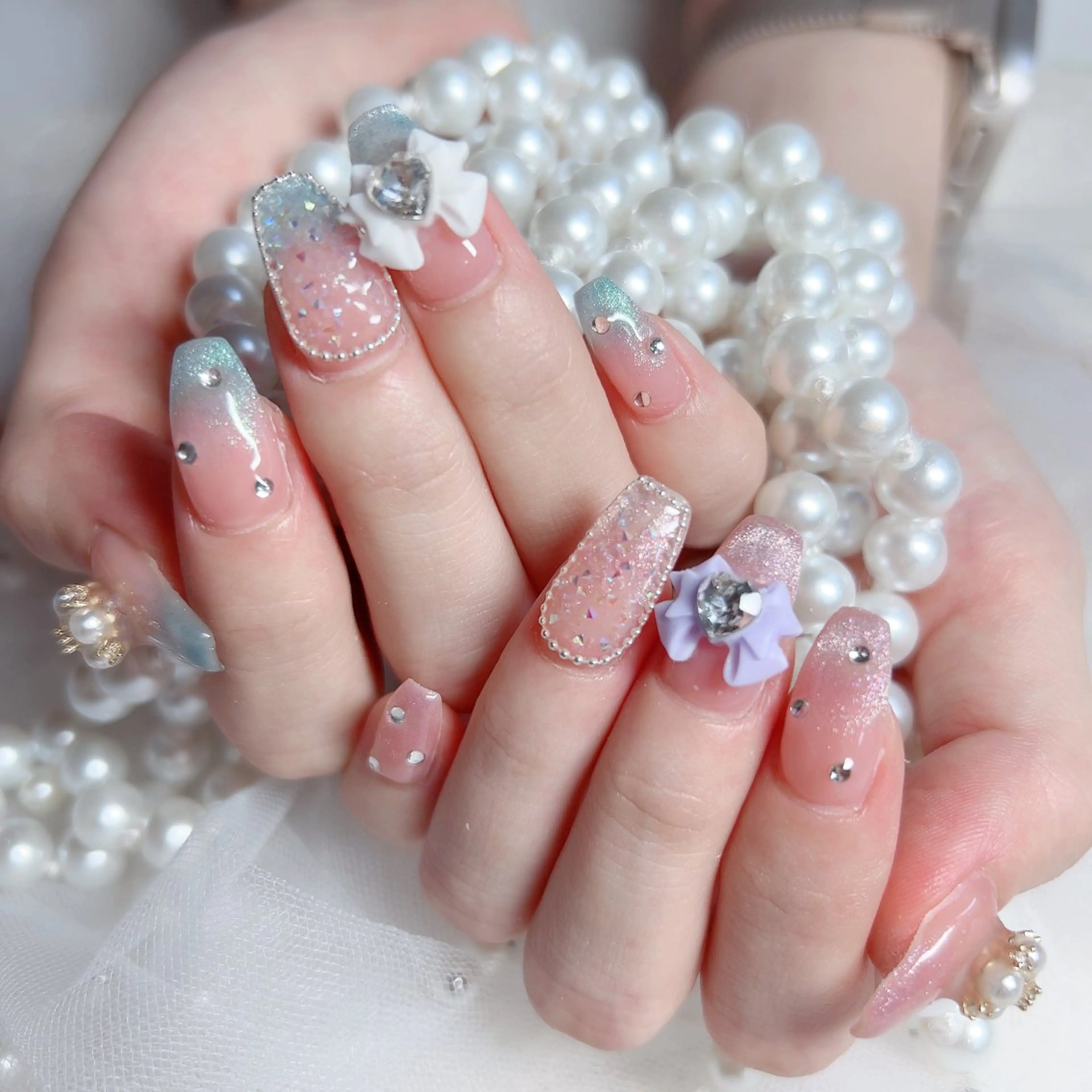 ネイル ハンドネイル M🌷nail 長さだし専門店のネイルデザイン