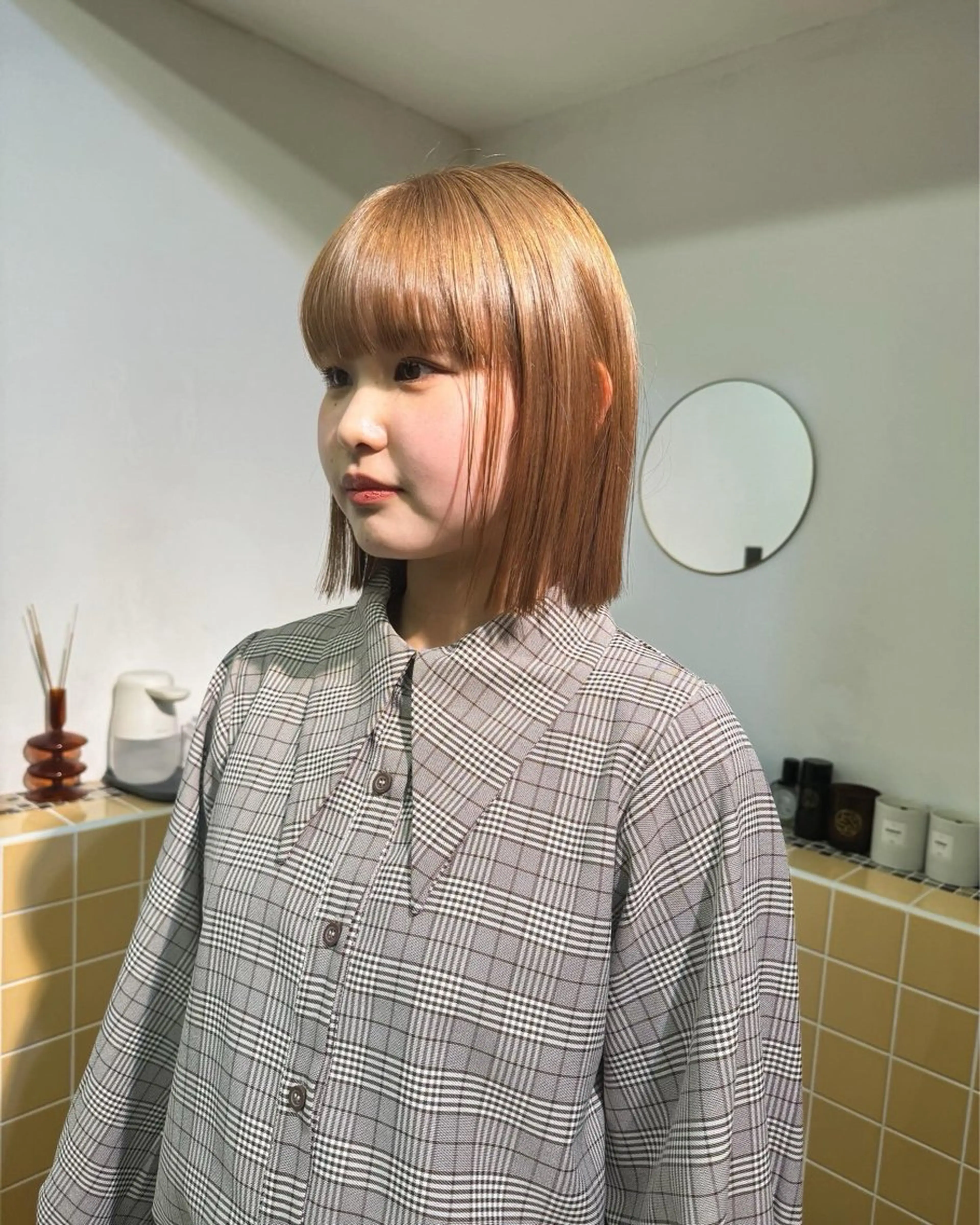 ミディアム カラー ベージュカラー カット ヘアカラー Seeknext // Rukaのヘアスタイル