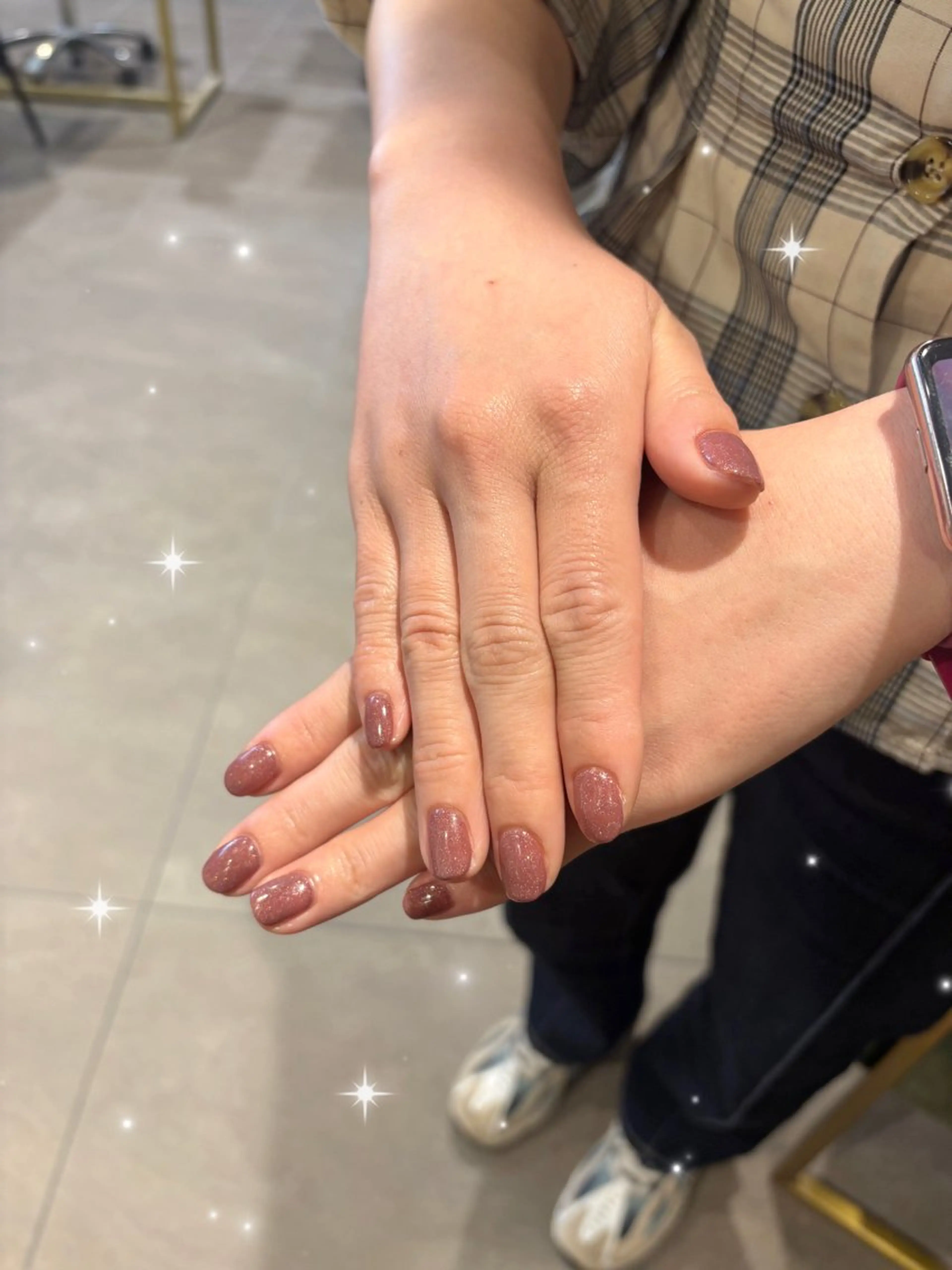 ネイル ラメ(グリッター) ピンク 🎀RinRin🎀 Nail💅二子玉川のネイルデザイン