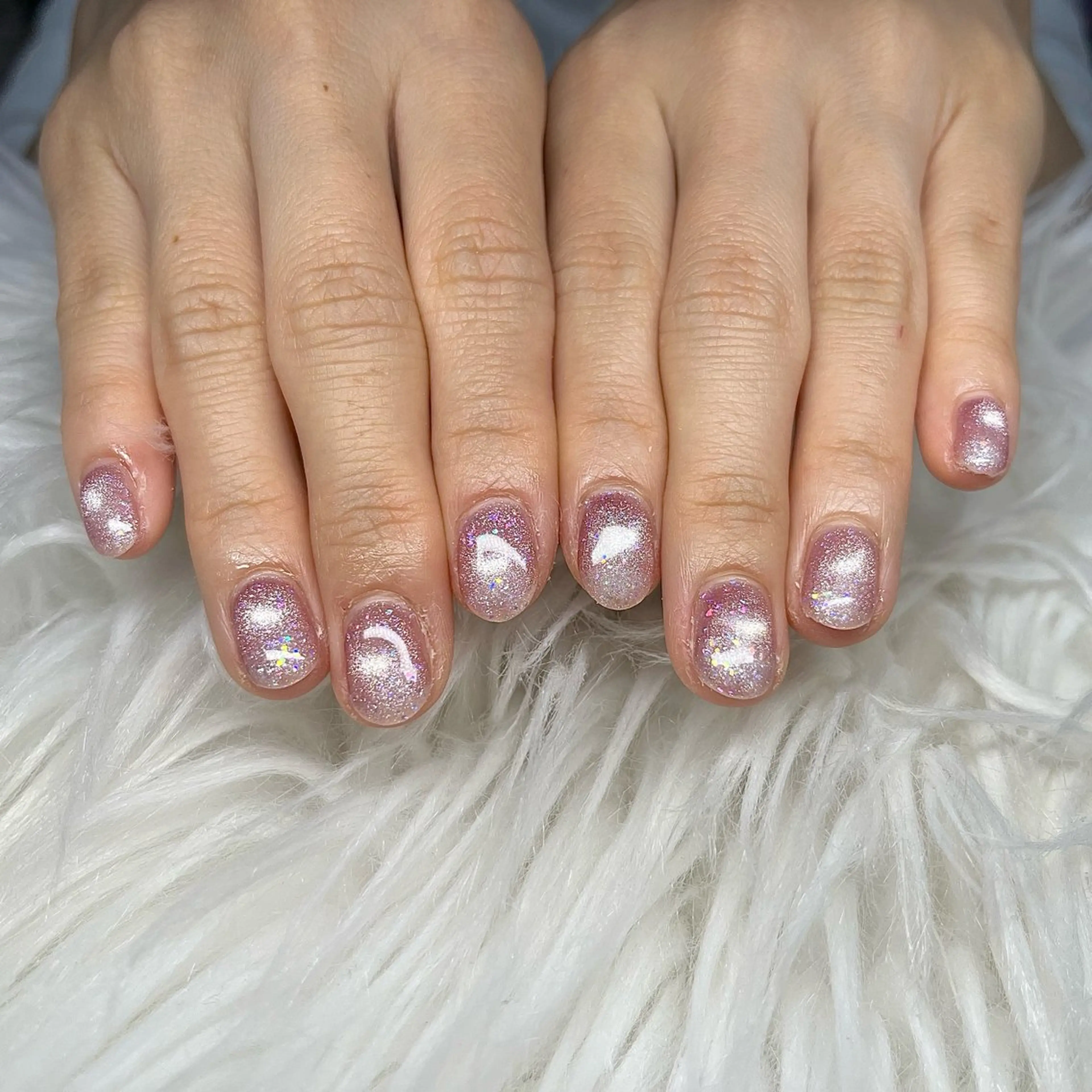 ネイル ラメ(グリッター) マグネットネイル はあとねいる福島店 SAKIのネイルデザイン