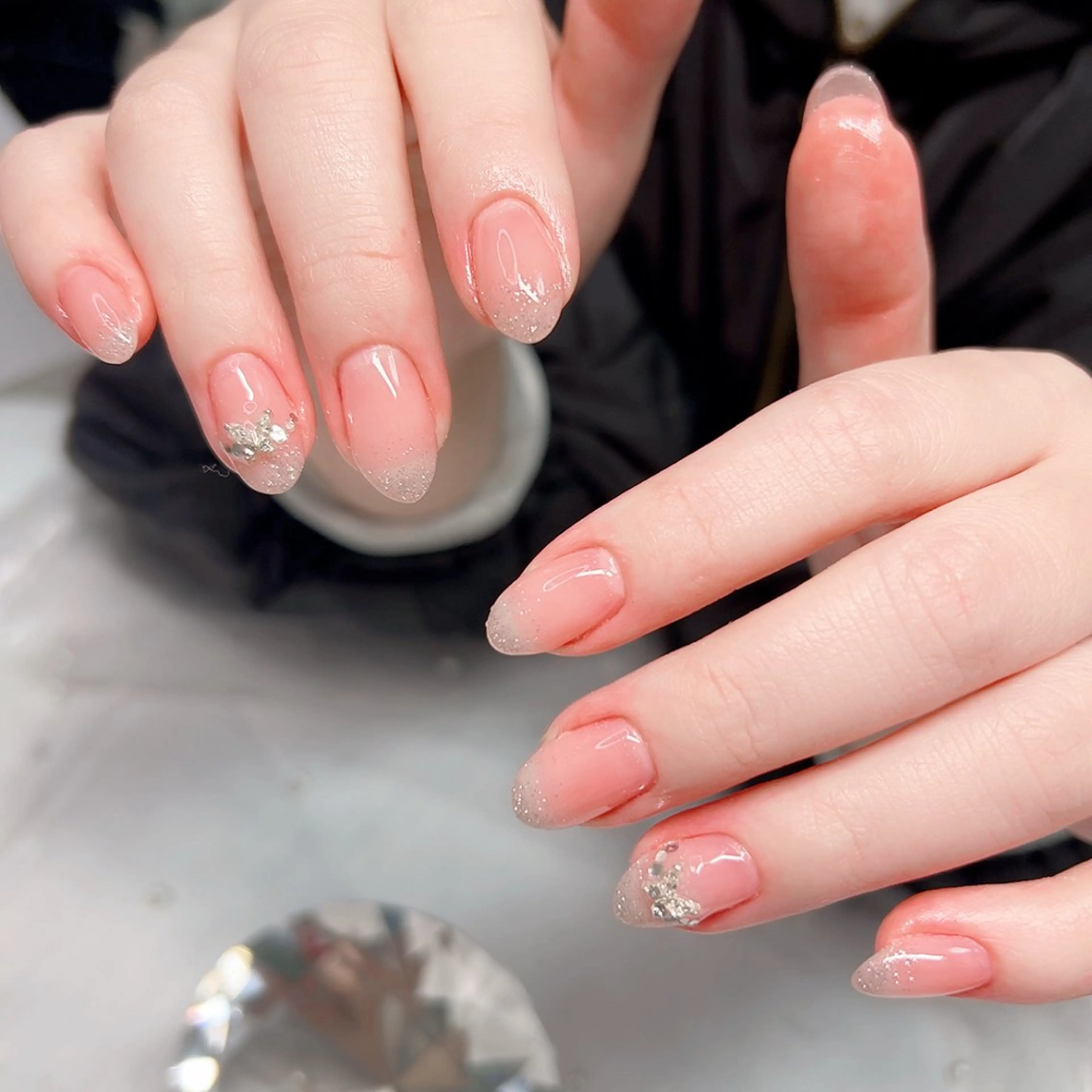 ネイル アートネイル フレンチネイル ジェルネイル グラデーション マグネットネイル ハンドネイル Cute Tips nailのネイルデザイン