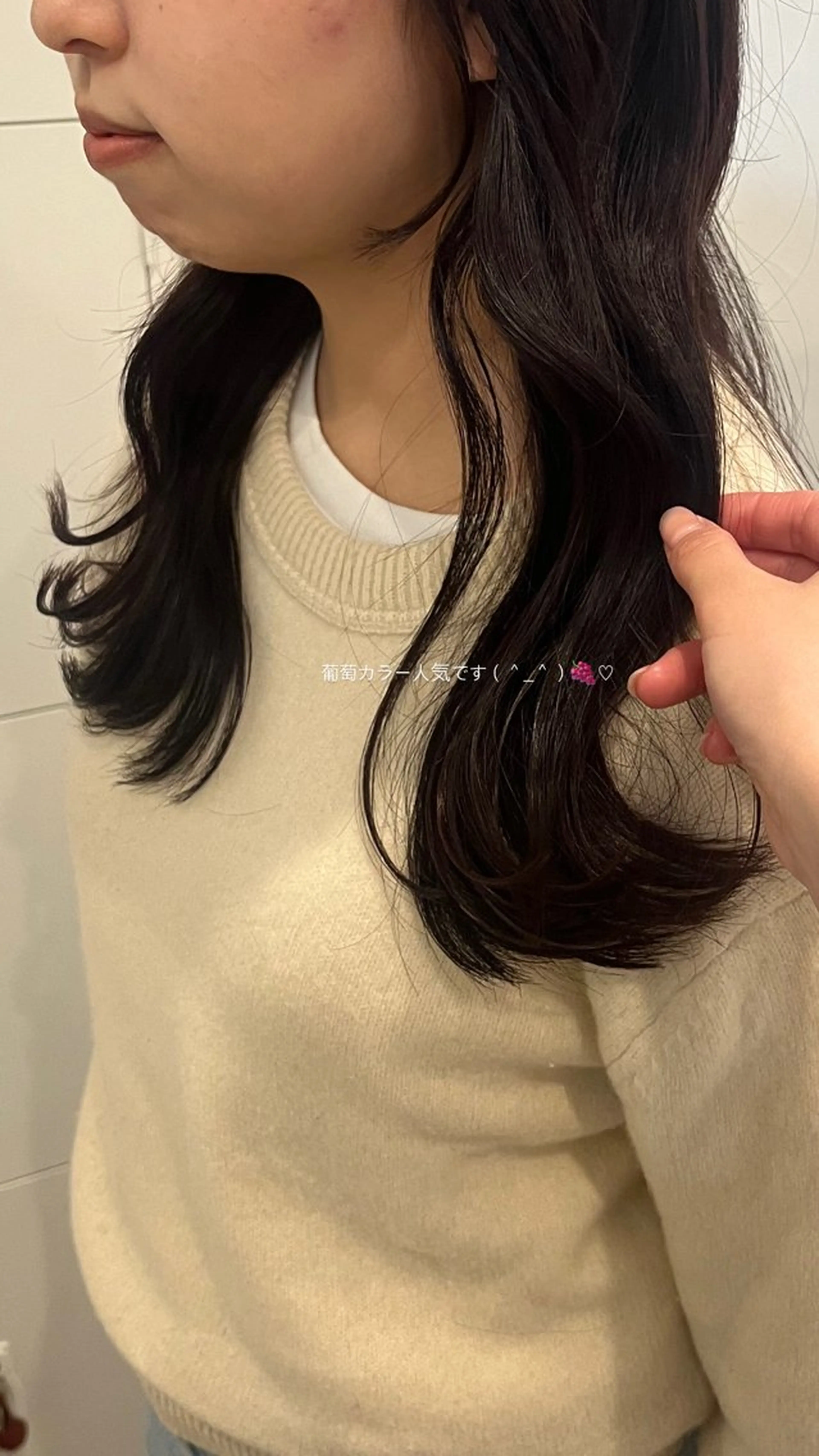 カラー フクシママユ / 柔らかカラーのヘアスタイル