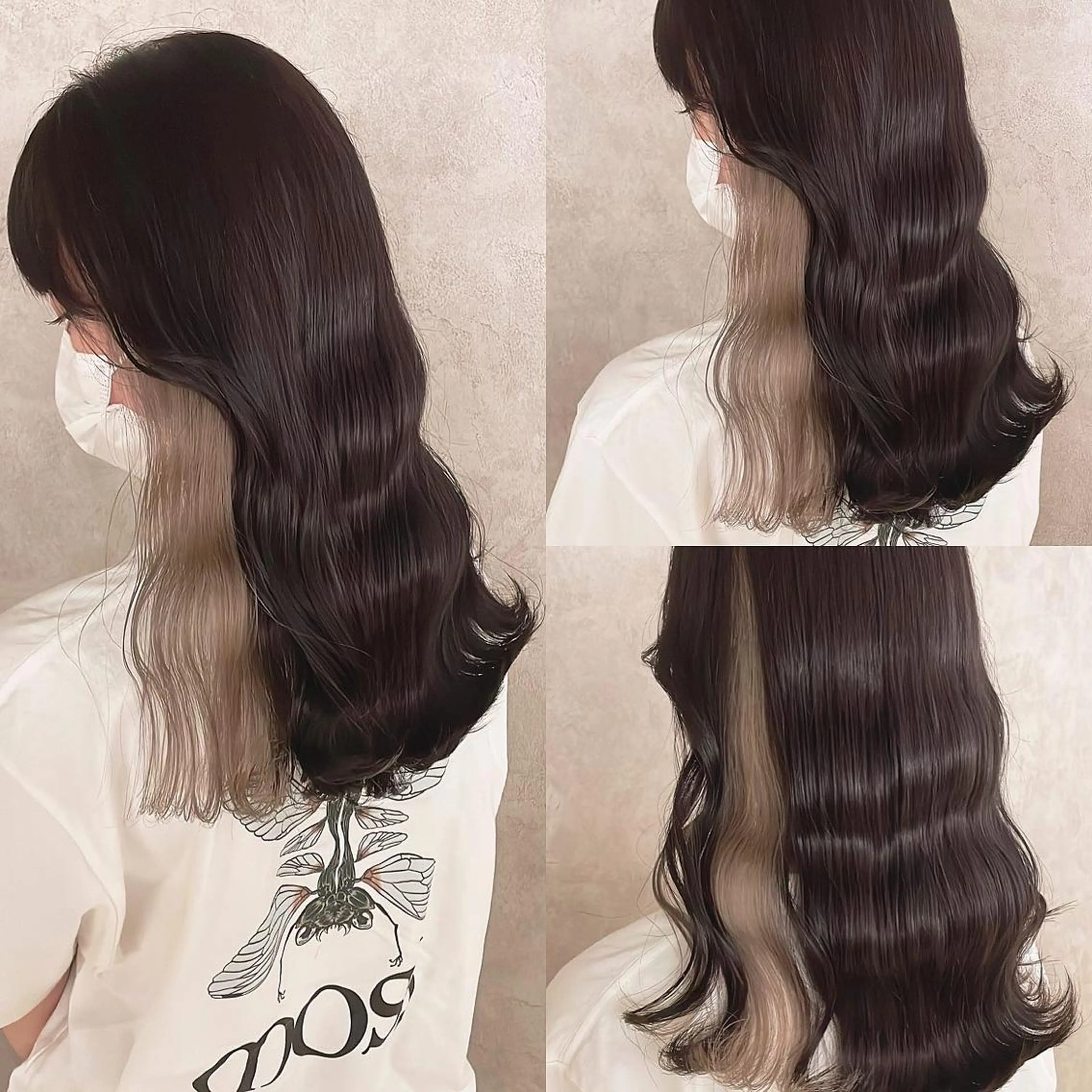 カラー ベージュカラー ブリーチ インナーカラー ヘアカラー トリートメント 渋谷:インナーカラー ／🍒エリカ🍒のヘアスタイル
