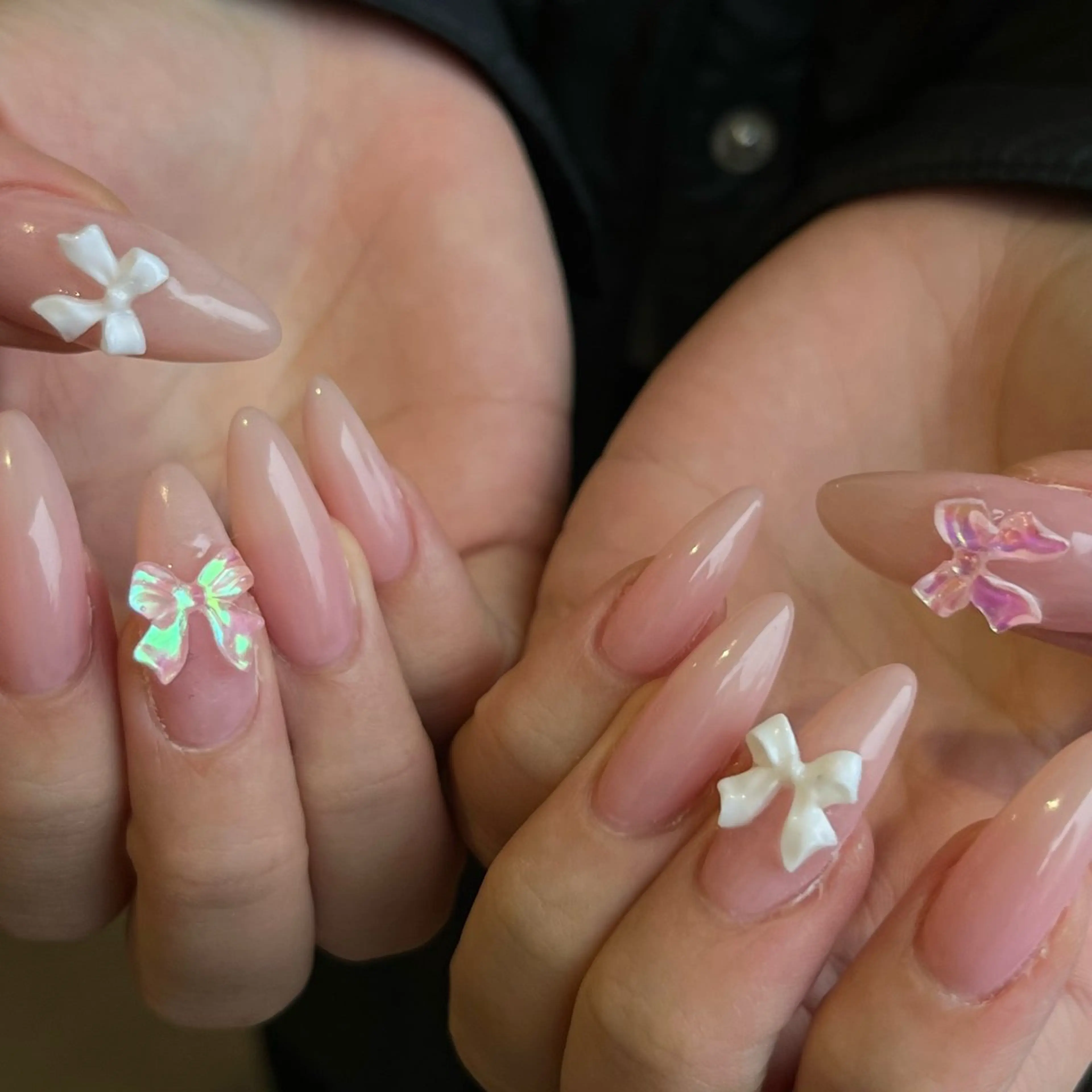 ネイル ハンドネイル Ray. ちゅるん系ニュアンスのネイルデザイン