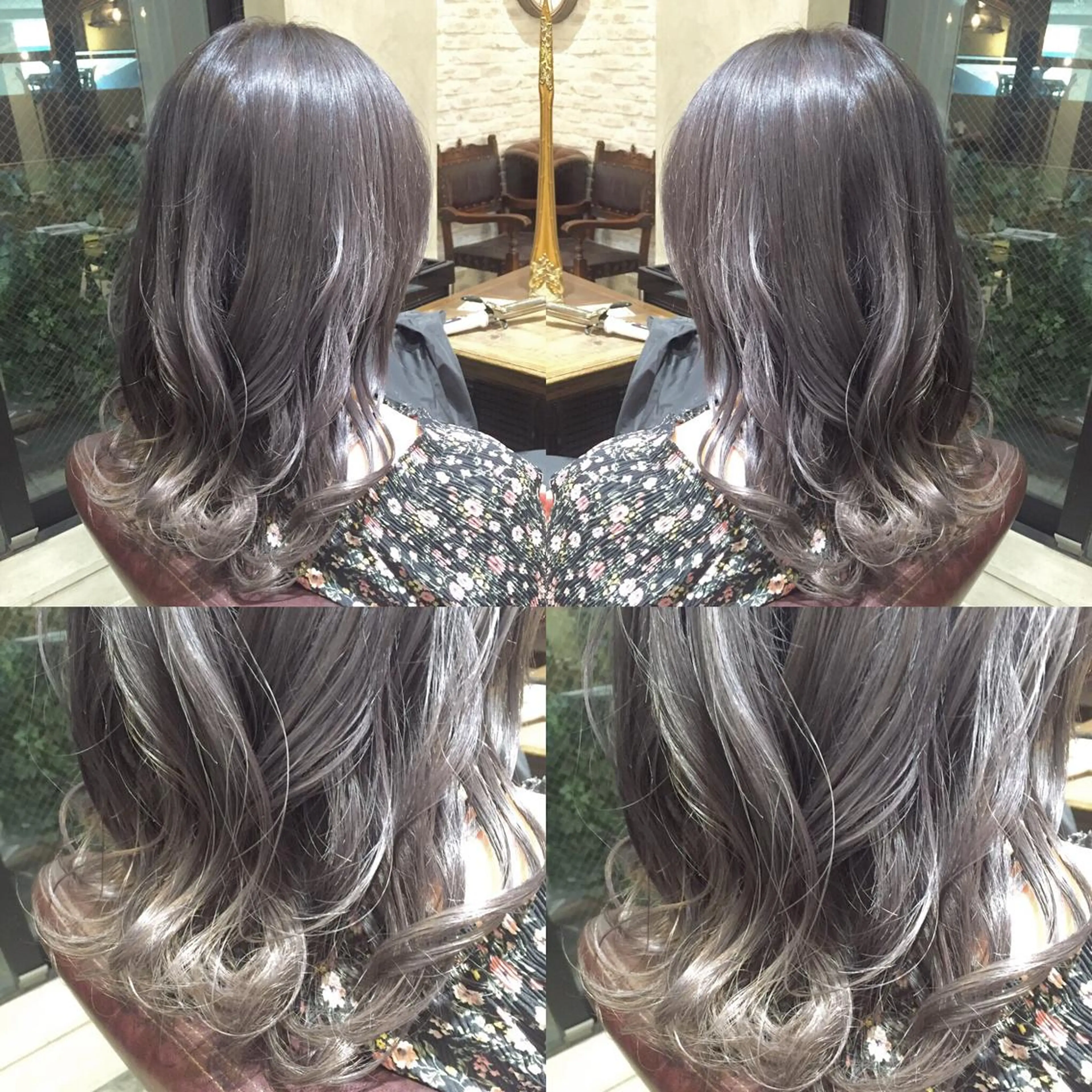 ロング カラー 透明感カラー グレージュ ハイライトカラー シルバー シルバーグレージュ Salon de MiLK所属・露木 啓介のヘアスタイル