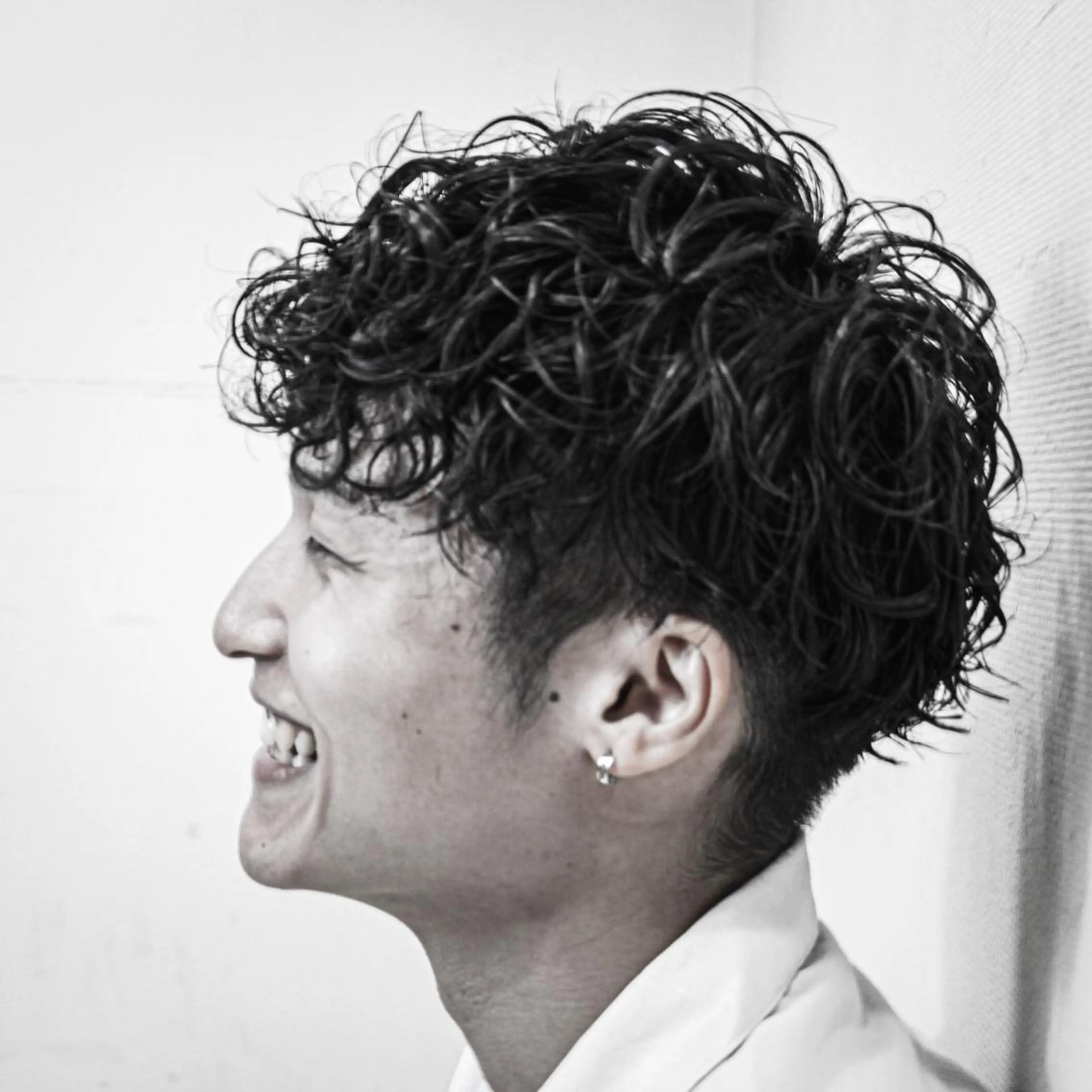 ミディアム パーマ メンズ メンズパーマ 赤司 泰樹のヘアスタイル