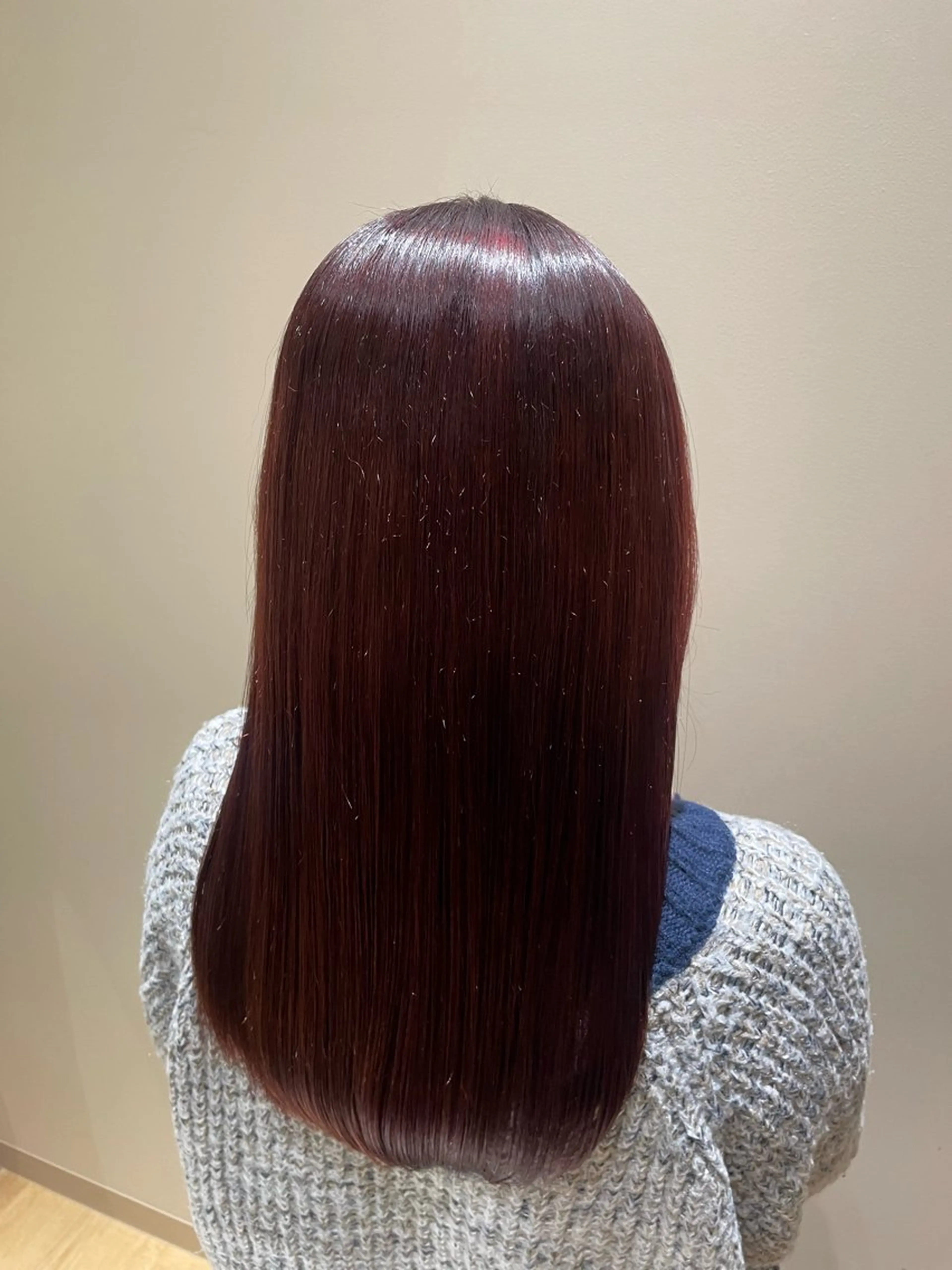 カラー レッドカラー 黒島優香🦋 /縮毛矯正/髪質改善のヘアスタイル