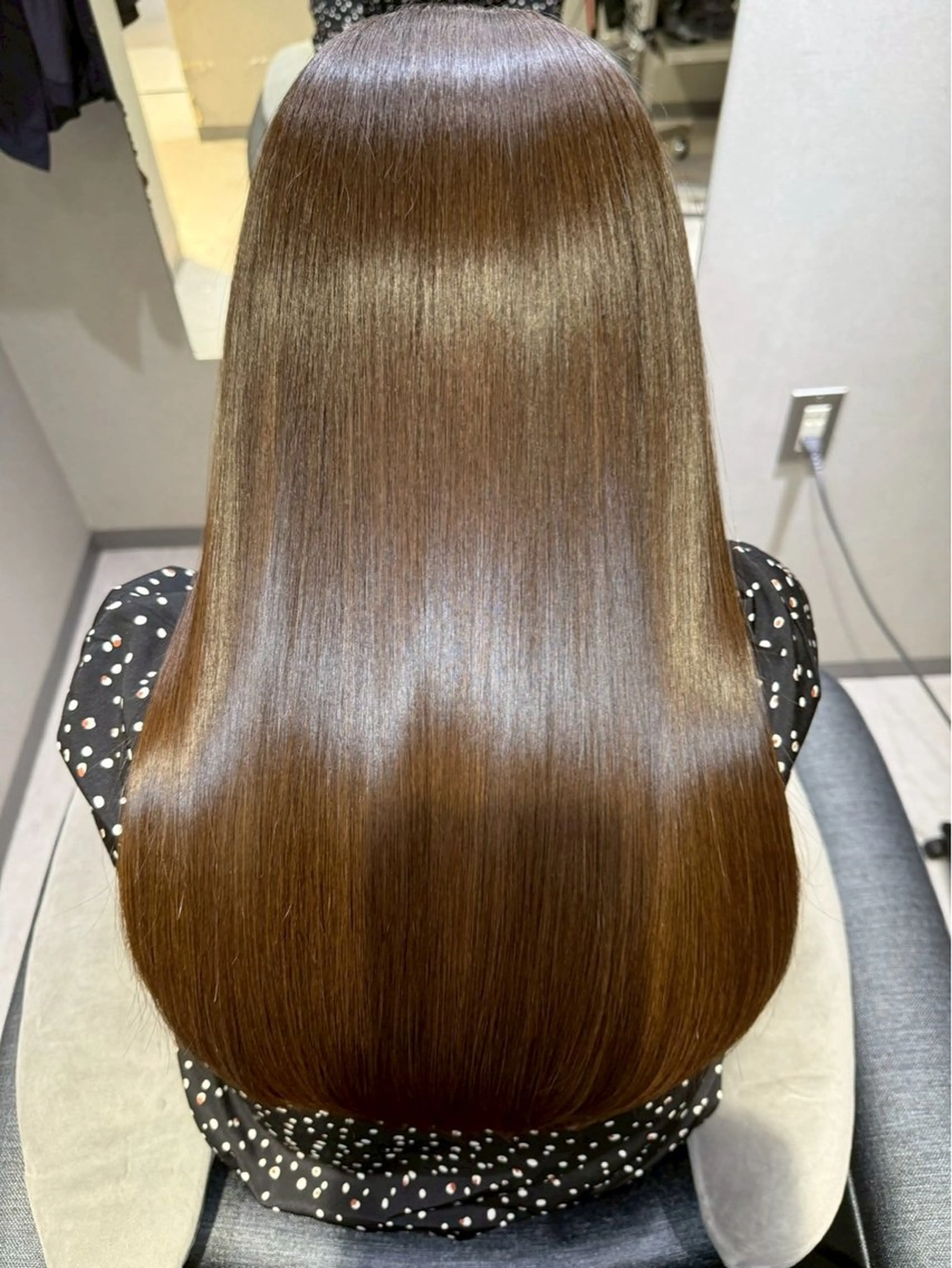 ロング カラー 髪質改善韓国コテ巻き パーマ/城井友輔のヘアスタイル