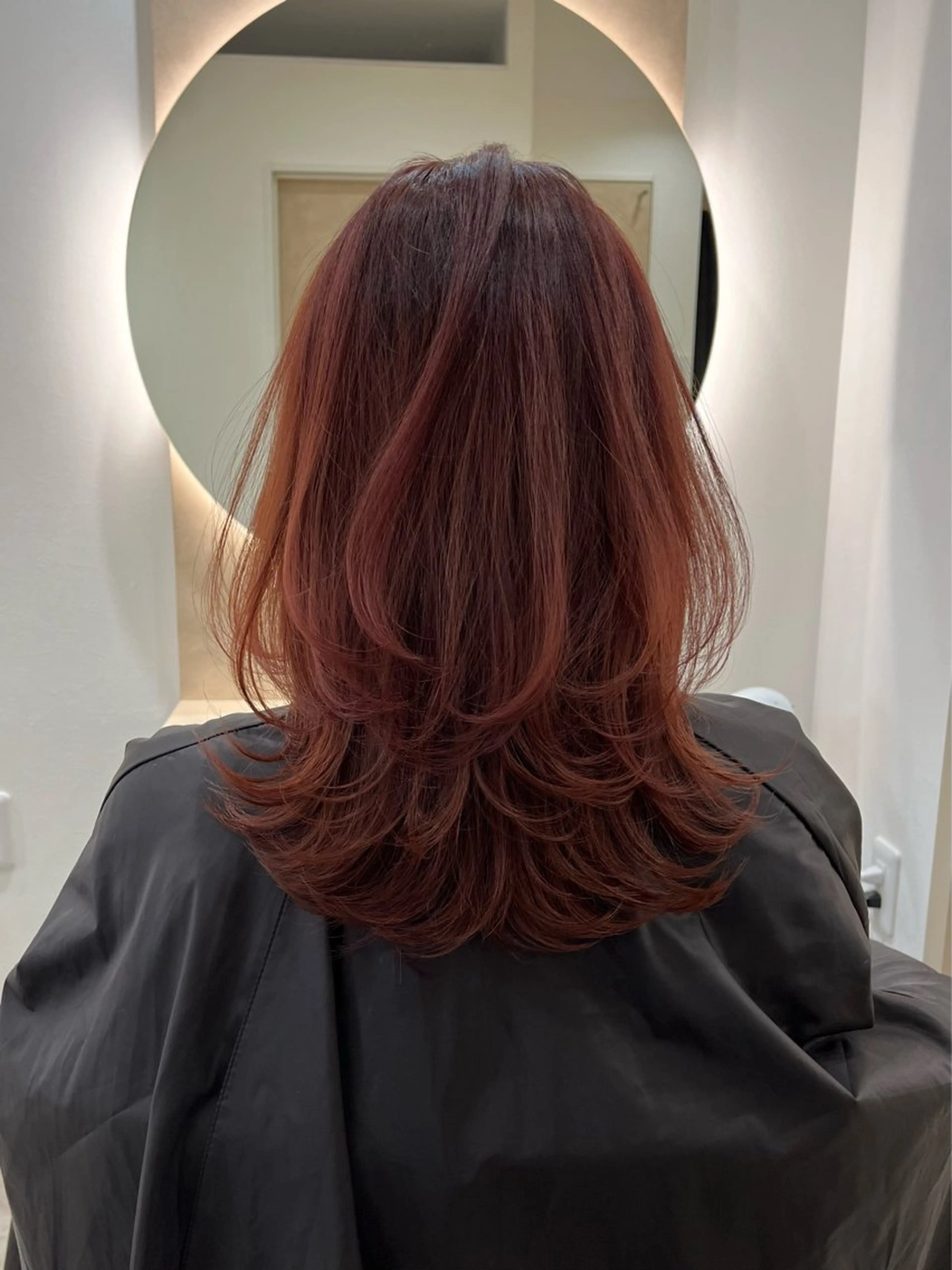 カット+ミルキーカラー（ワンカラー）の写真