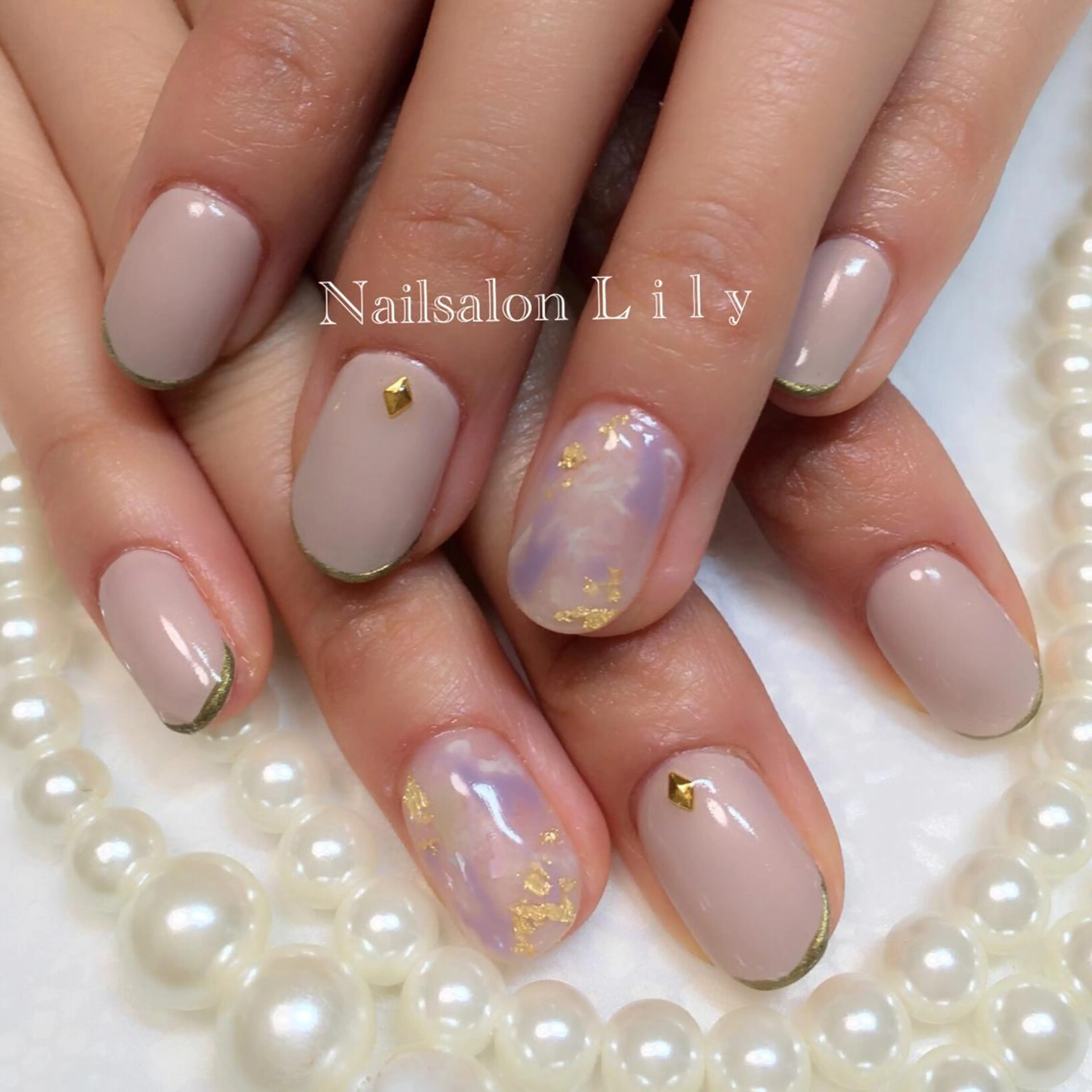 ネイル 大理石ネイル(マーブル) Nailsalon Lilyのネイルデザイン
