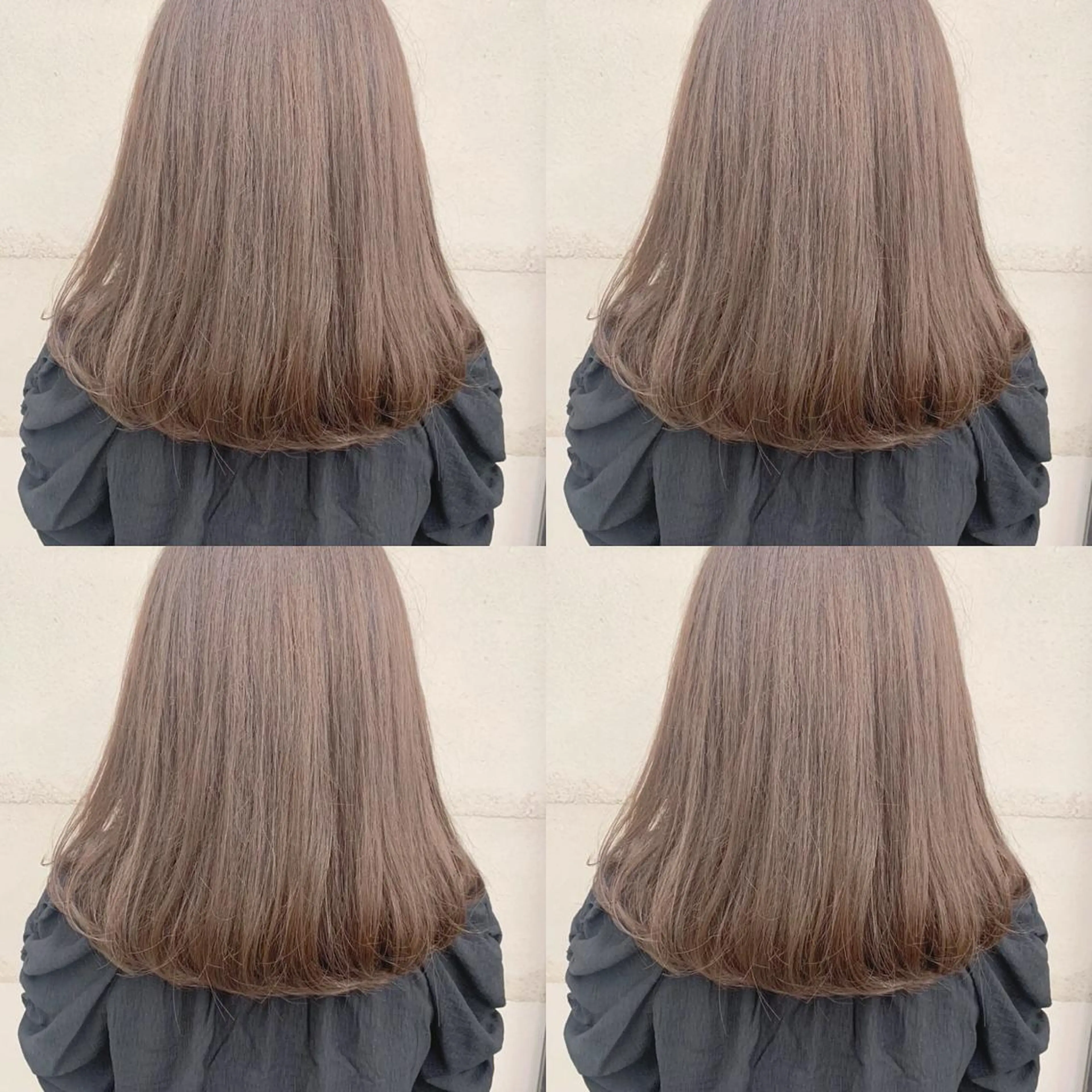 セミロング カラー 透明感/オリーブ/ グレージュ/YUKAのヘアスタイル