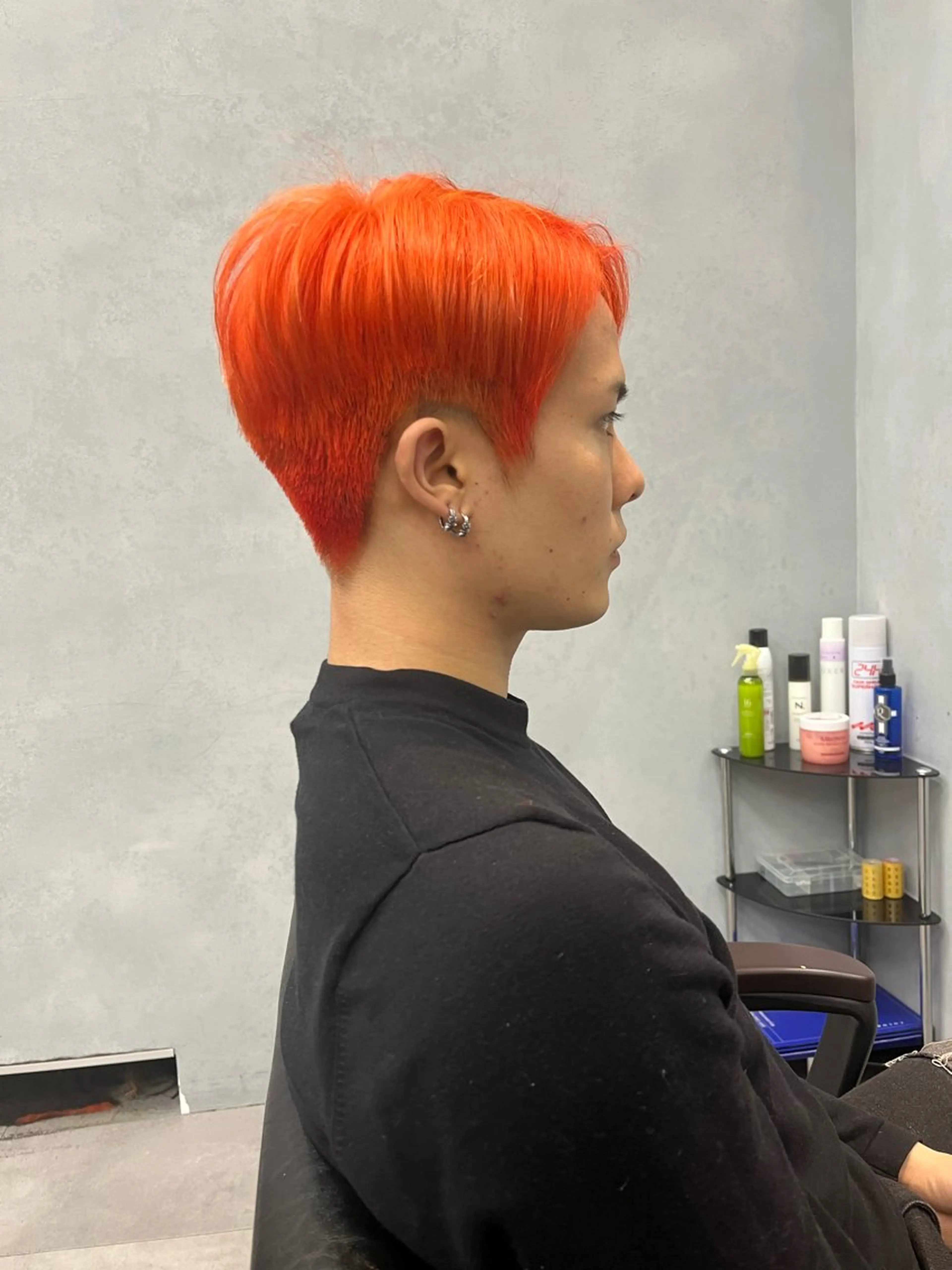 ショート カラー メンズ オレンジ カット ヘアカラー tomoka 推しカラーのヘアスタイル