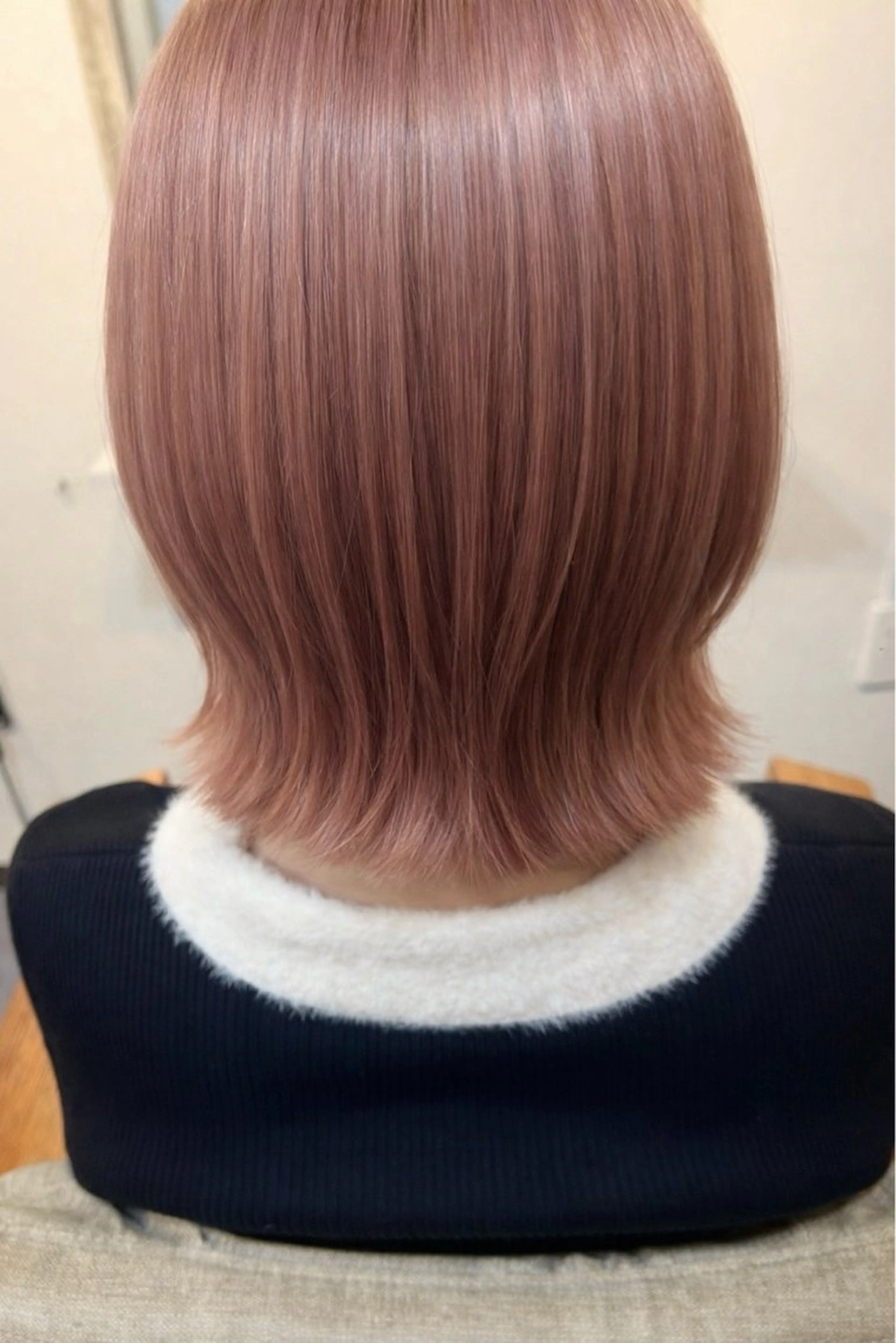 ミディアム カラー ベージュカラー ブリーチ ピンクカラー ピンクベージュ ヘアカラー Sherry/R 三川町 ayakaのヘアスタイル