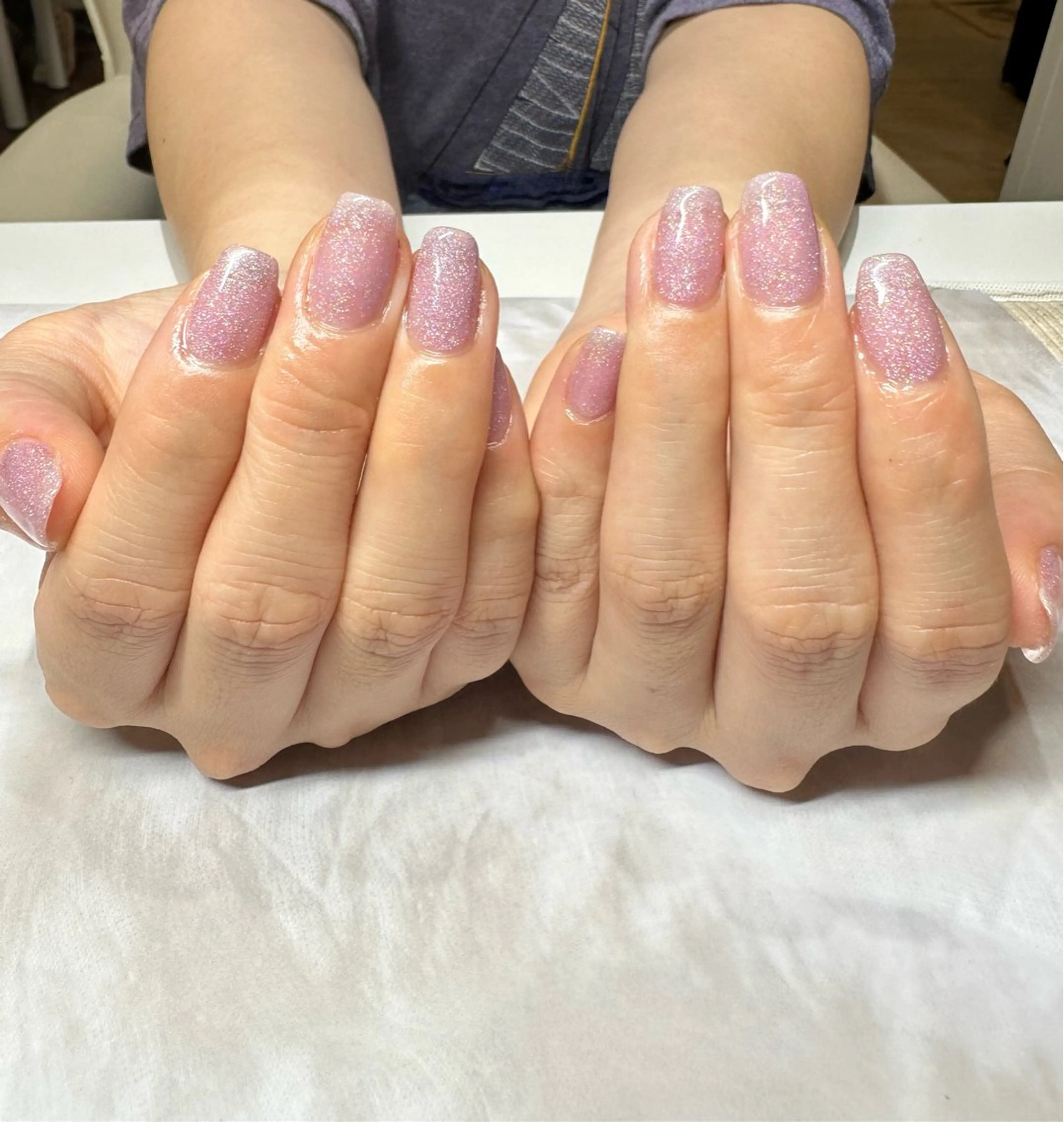 ネイル ラメ(グリッター) ワンカラーネイル Tanemoto所属・Ueda Rieのネイルデザイン