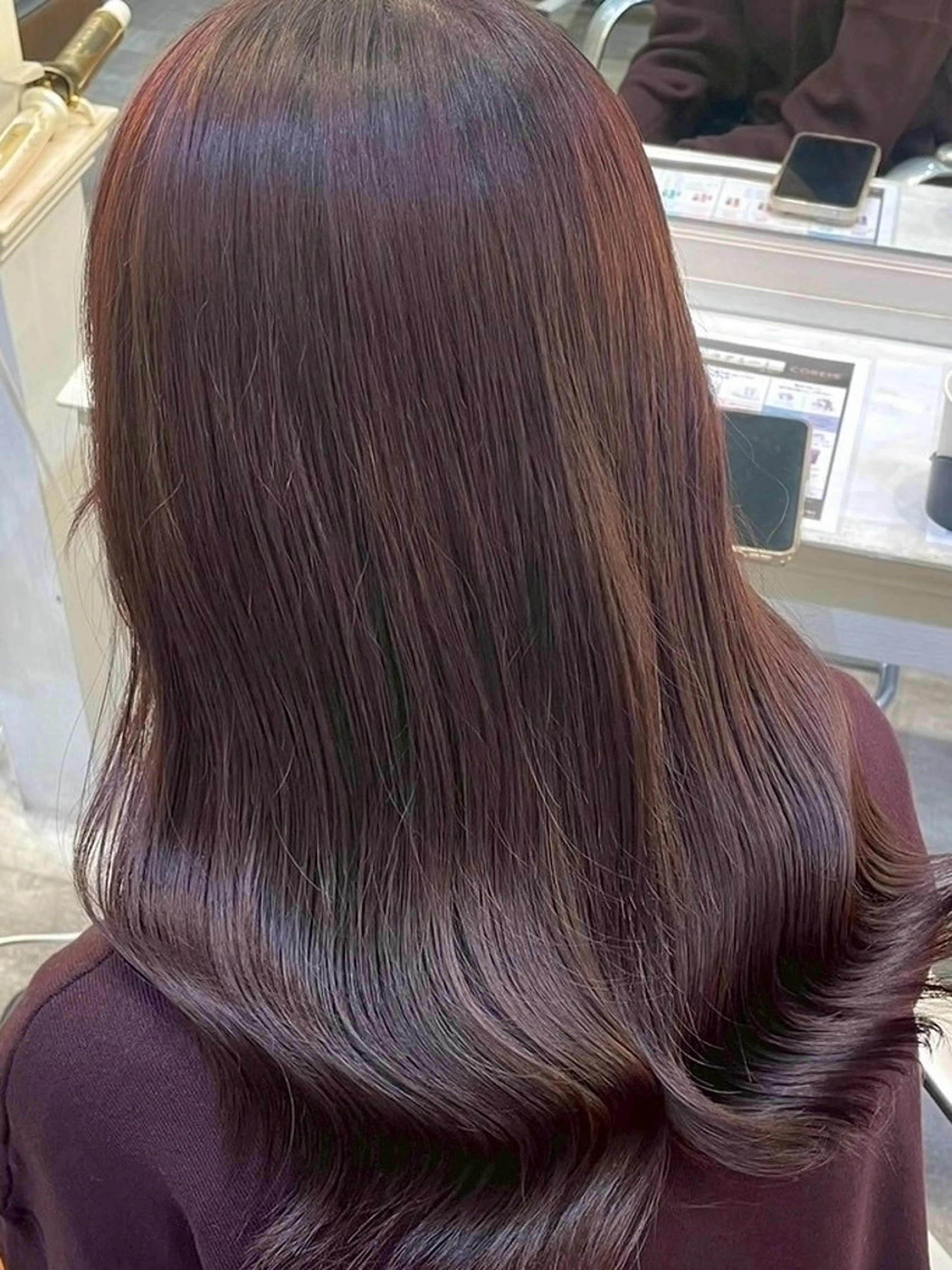 セミロング ヘアカラー トリートメント 🥀暖色/エクステ/ ヘアメ/横浜/かなこのヘアスタイル