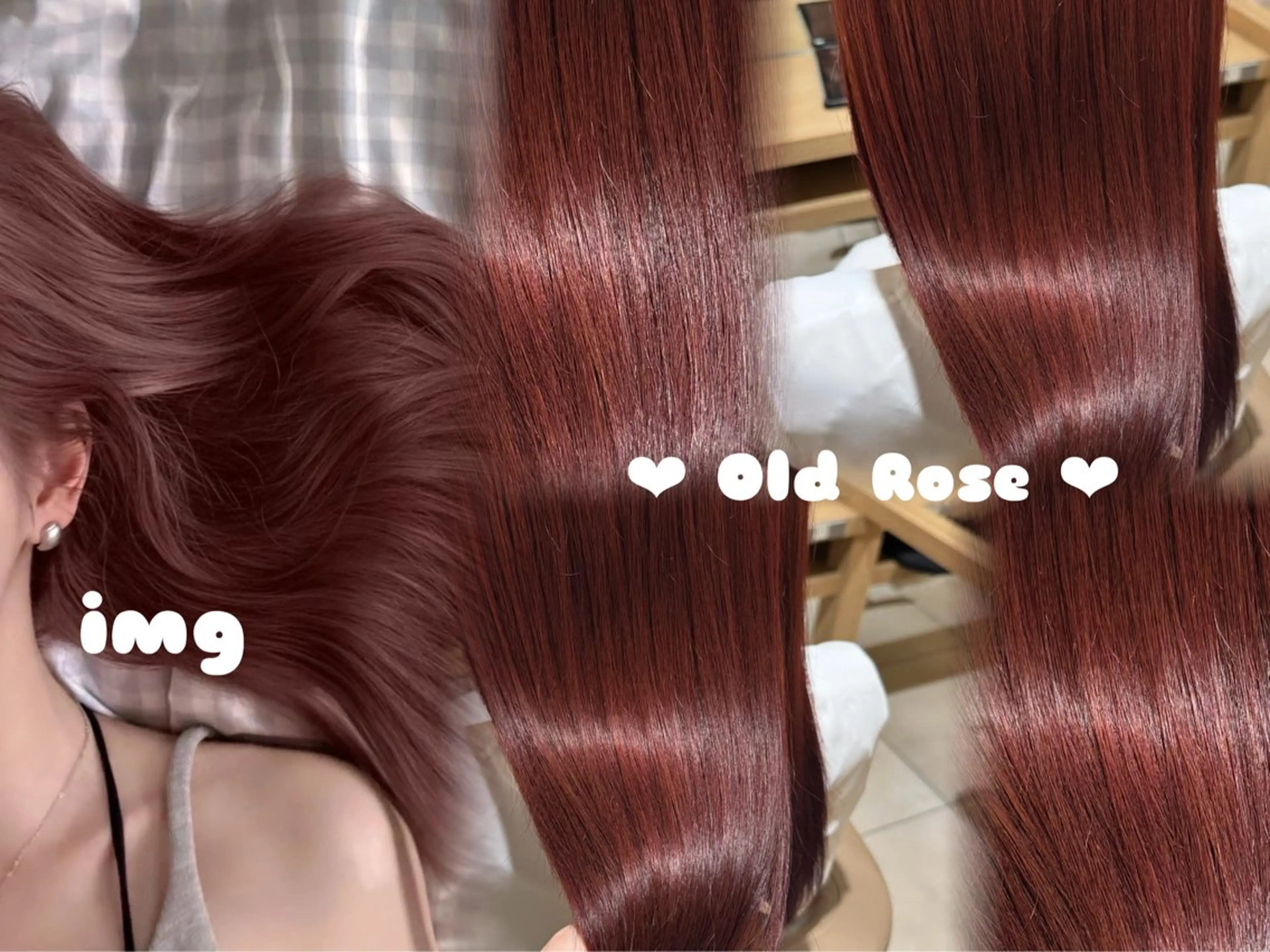 ロング カラー ローズカラー ヘアカラー トリートメント 🫧🧸カラーヘアメ 🫧MIO🧸🫧のヘアスタイル