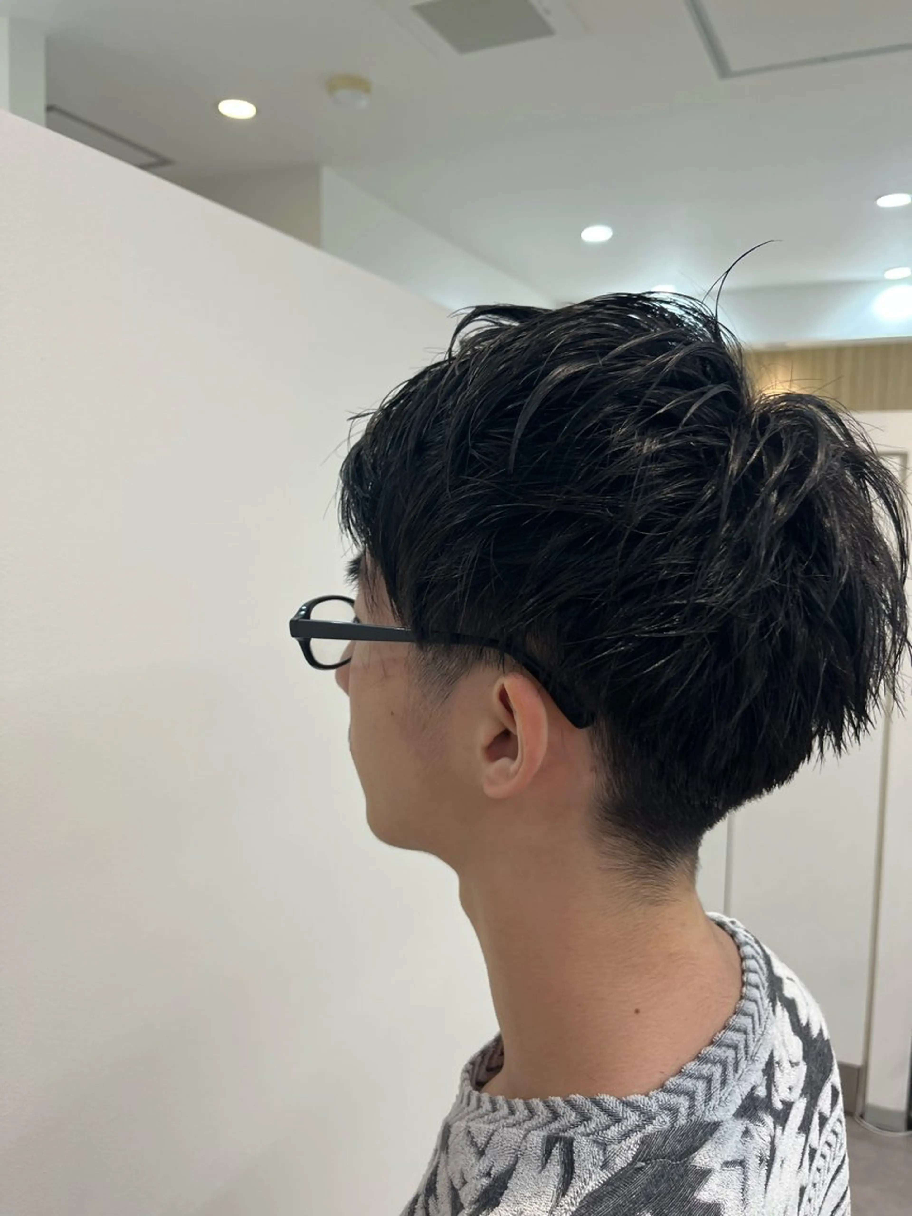 ショート メンズ ツーブロック メンズパーマモデル ／浅野未来🌼.*のヘアスタイル