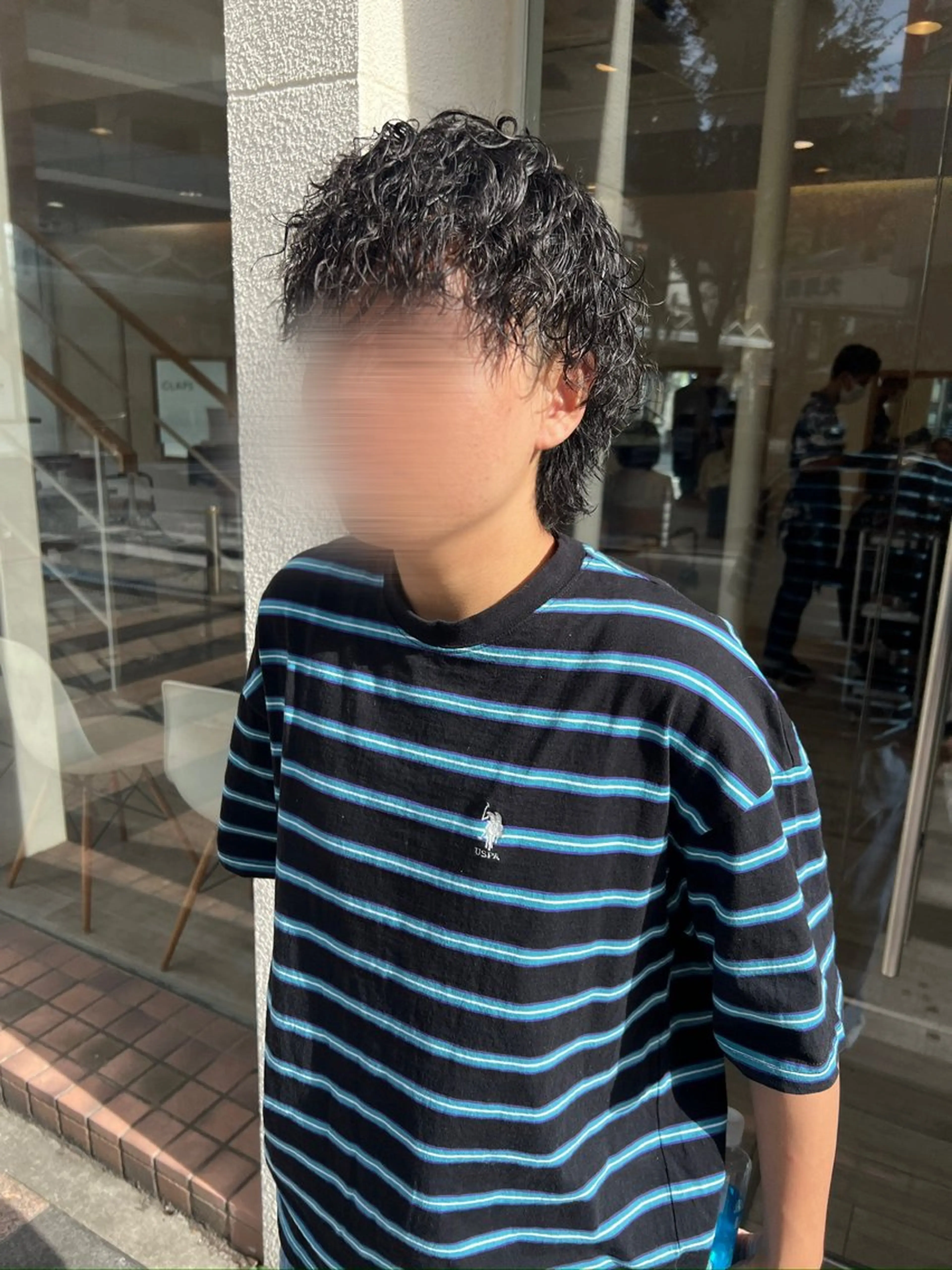 パーマ メンズ マッシュウルフ マッシュ メンズウルフカット ウルフカット タナカ マヤ/金沢八景のヘアスタイル