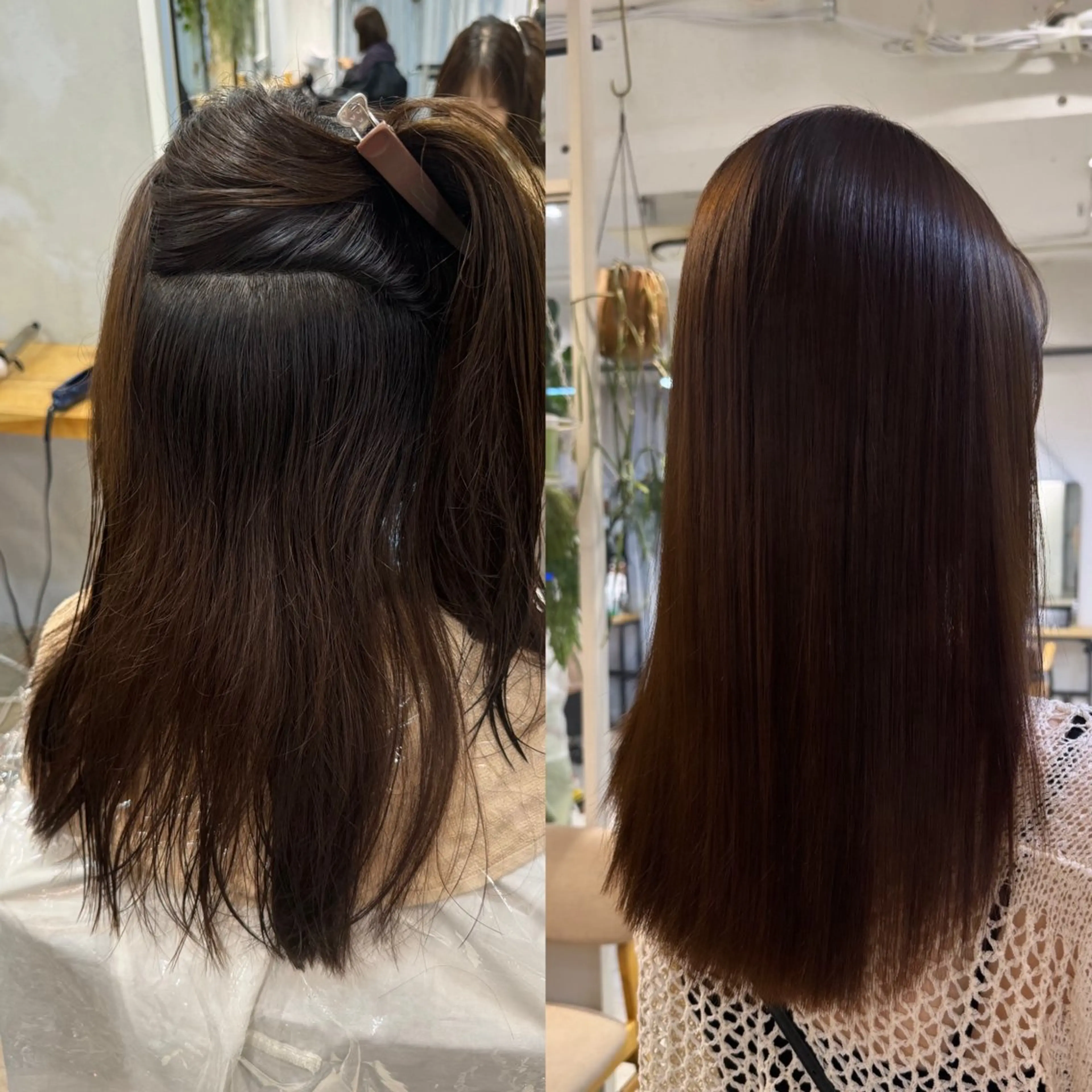 セミロング カラー 縮毛矯正 縮毛矯正 トリートメント 艶カラー 🤍🫧/makoのヘアスタイル