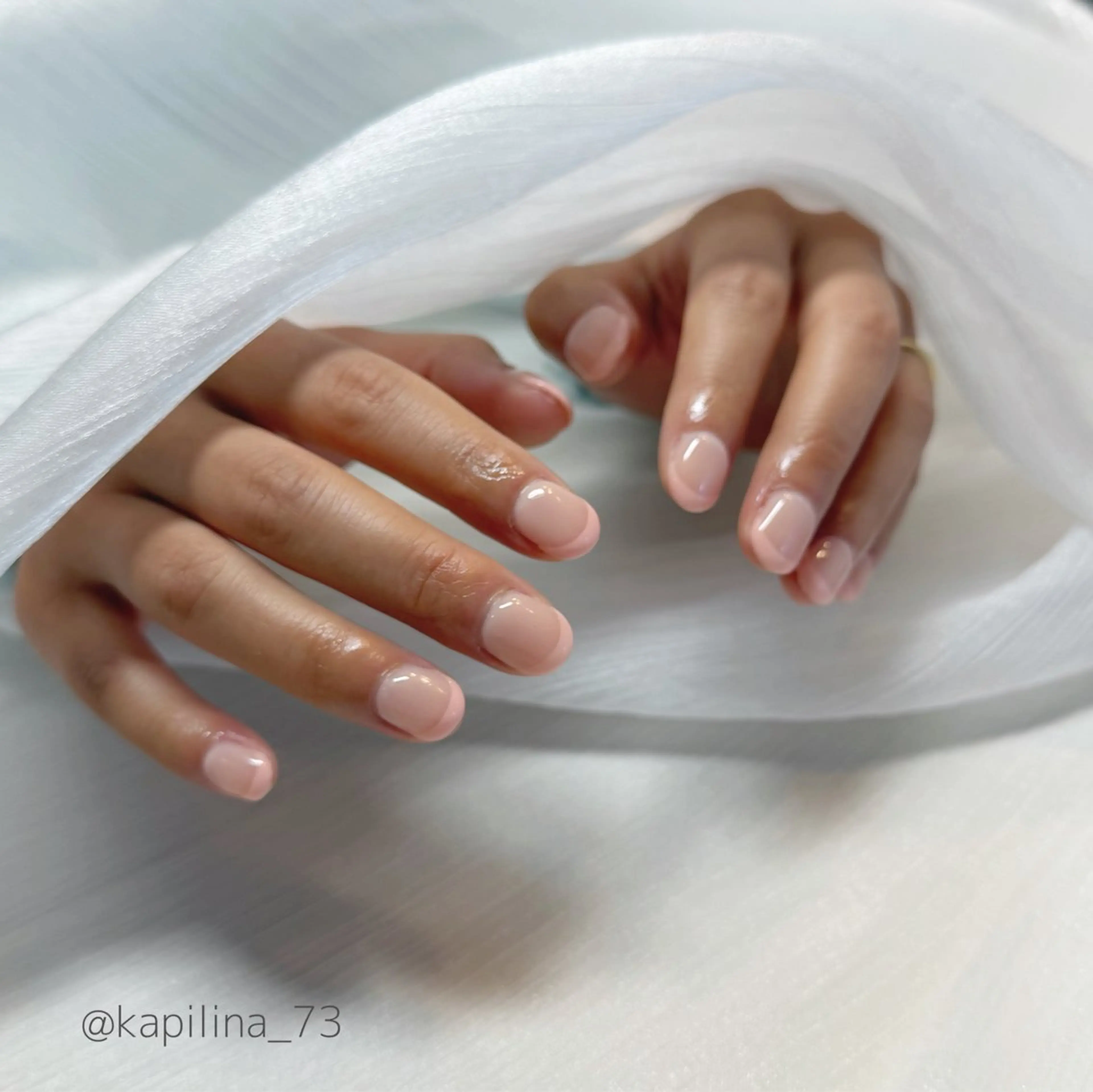 ネイル フレンチネイル シンプルネイル ハンドネイル Nailsalon Ka pilina所属・Kapilina🌺 MOMOのネイルデザイン