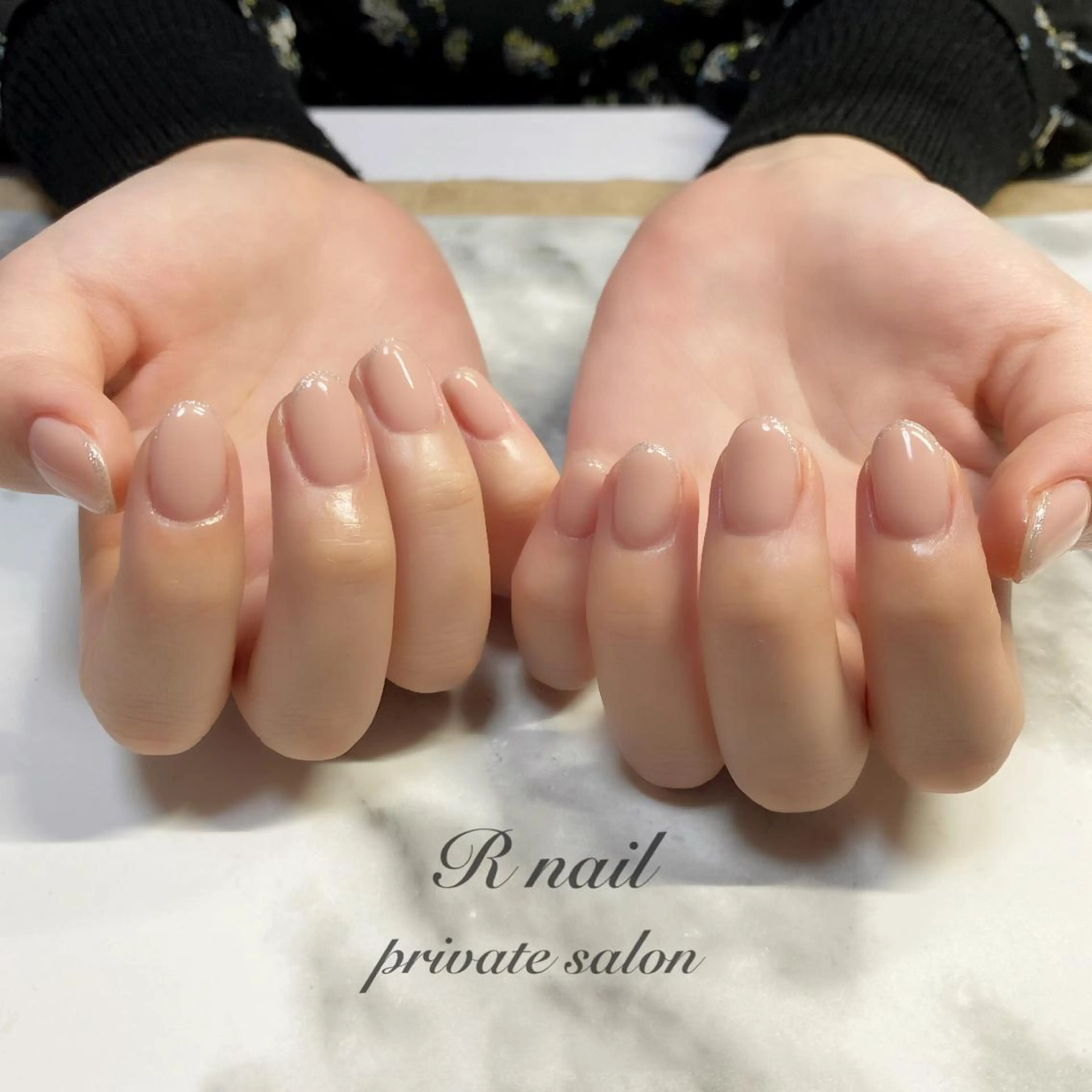 ネイル ラメ(グリッター) ピンク R nailのネイルデザイン