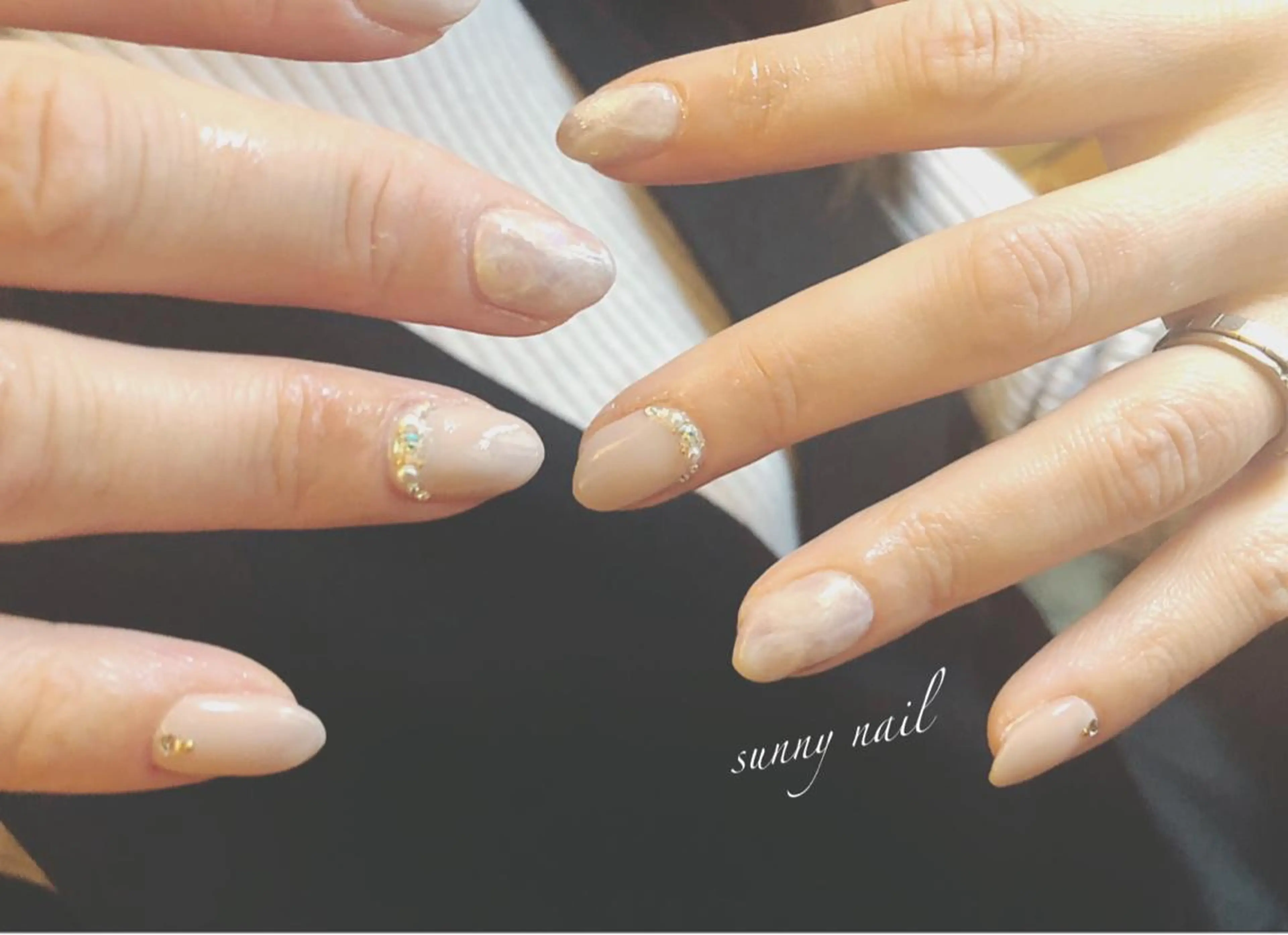 ネイル 入学式 卒業式 大理石ネイル(マーブル) sunny nailのネイルデザイン