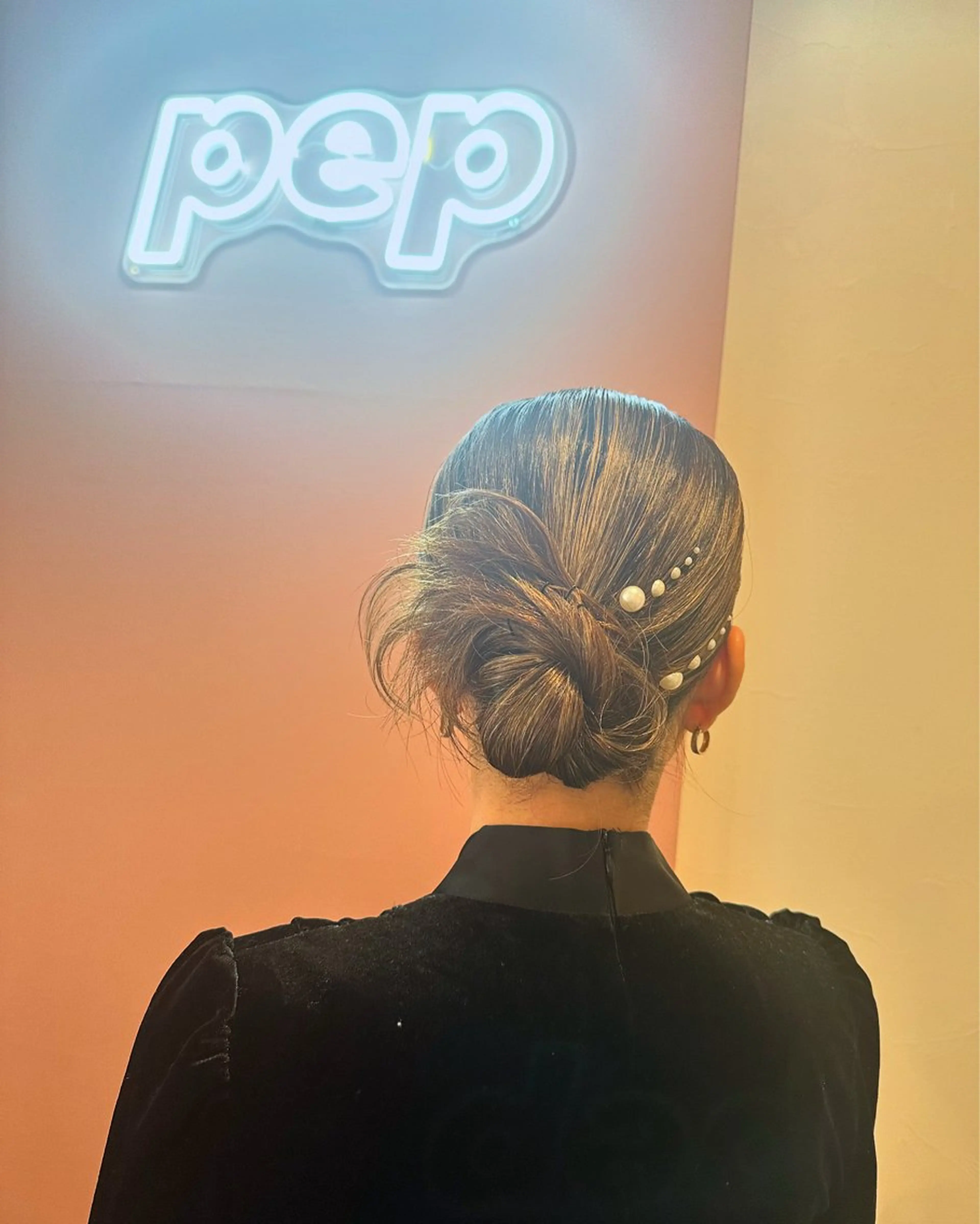 セミロング ヘアアレンジ ヘアセット pep所属・pep natsumiのヘアスタイル