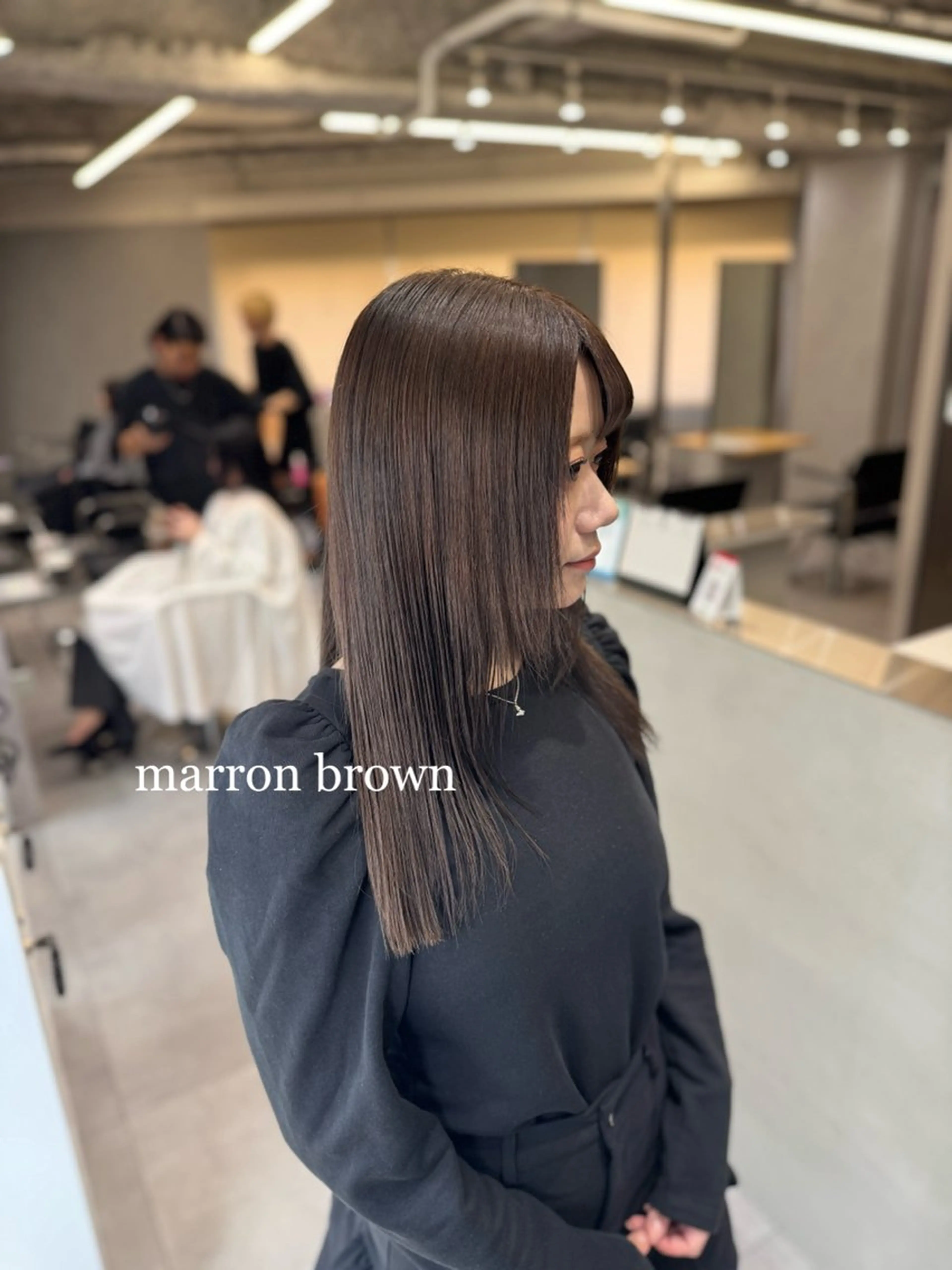 カラー ブラウンカラー 透明感カラー マロンブラウン NAO/ 髪質改善/艶カラーのヘアスタイル