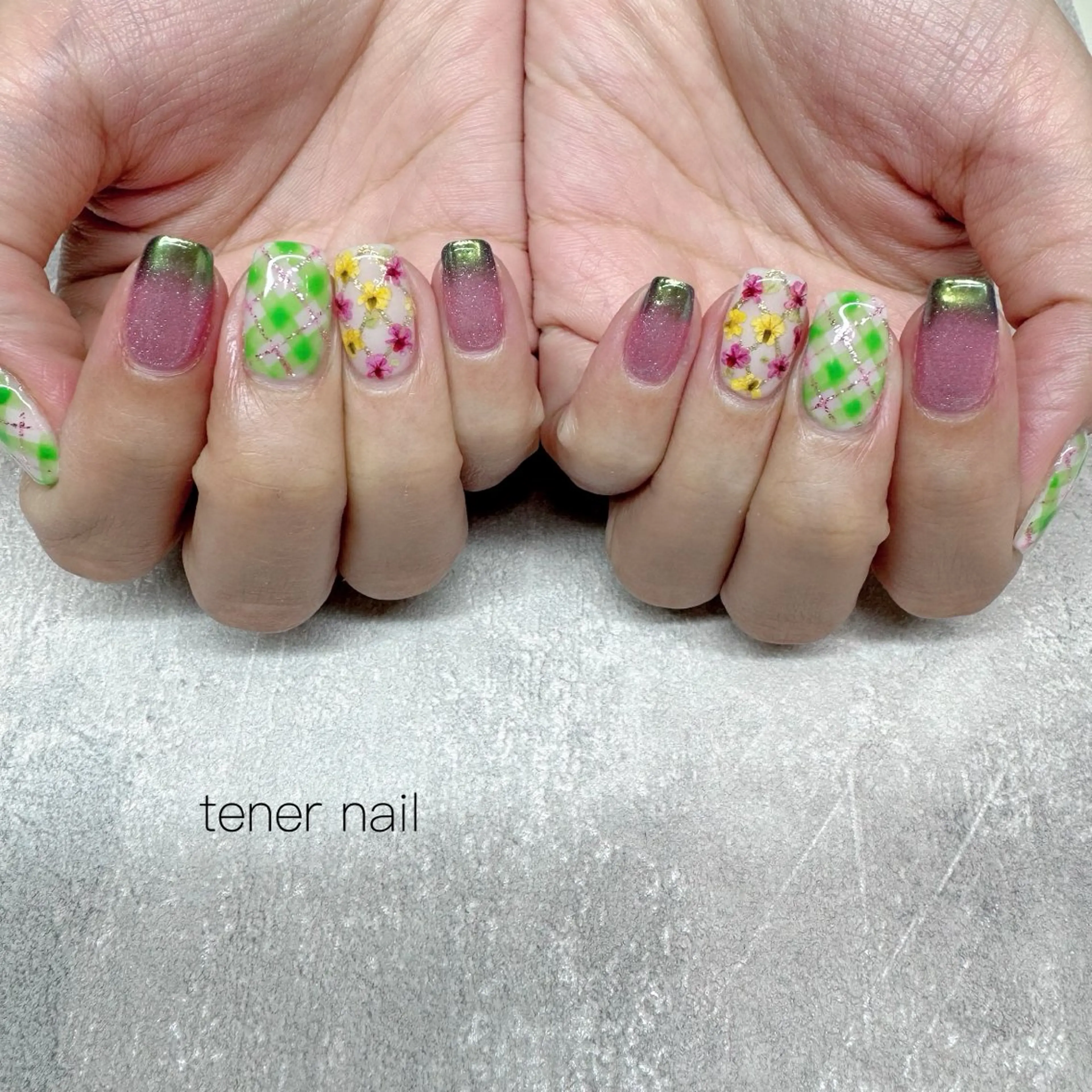 ネイル フラワーネイル ハンドネイル tener  nail  テネルネイル所属・テネルネイル tener nailのネイルデザイン