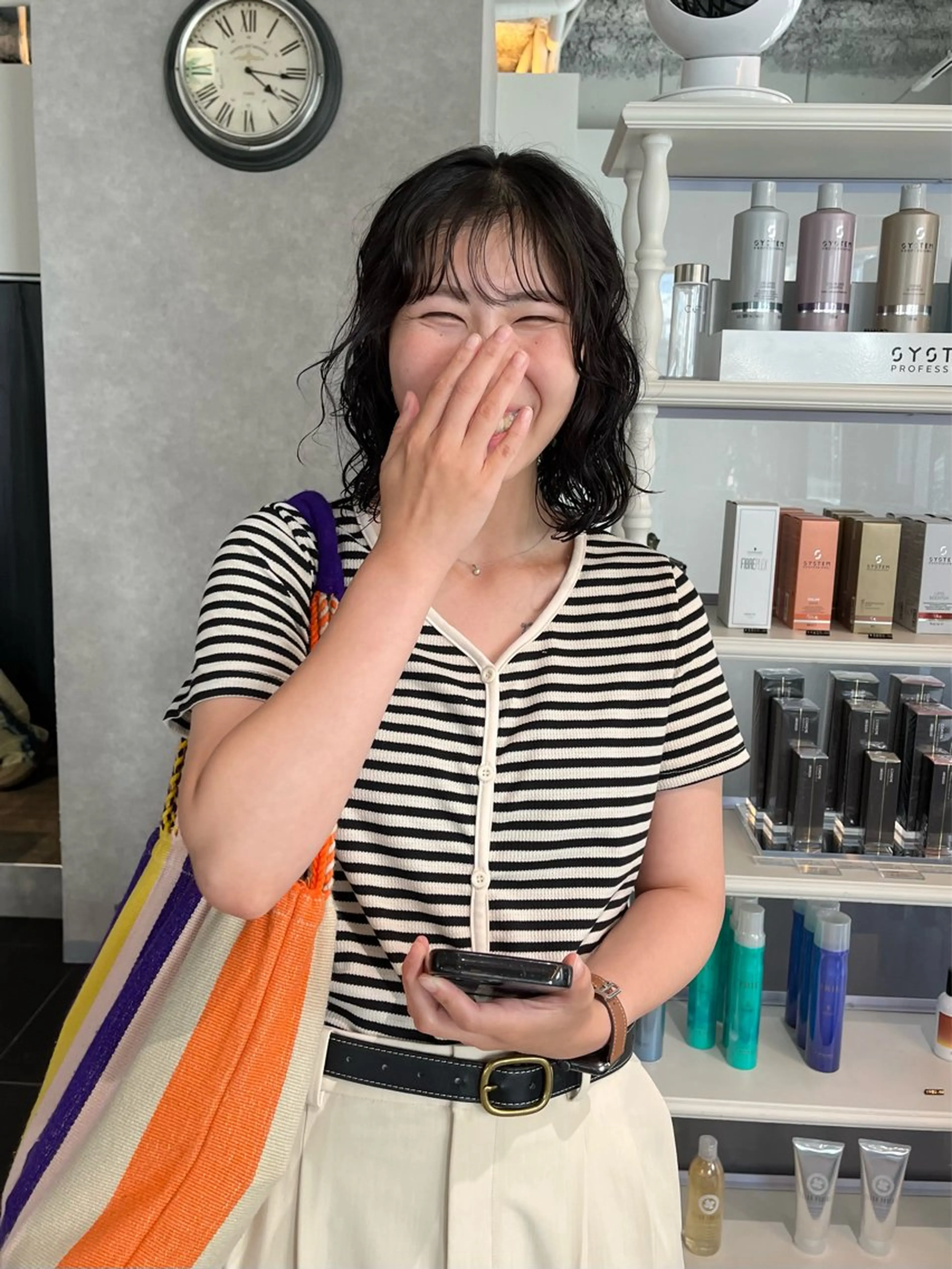 ショート カラー パーマ 透明感カラー イルミナカラー ボブ カット ヘアカラー パーマ ショート/パーマ/ カラー/FUKOのヘアスタイル