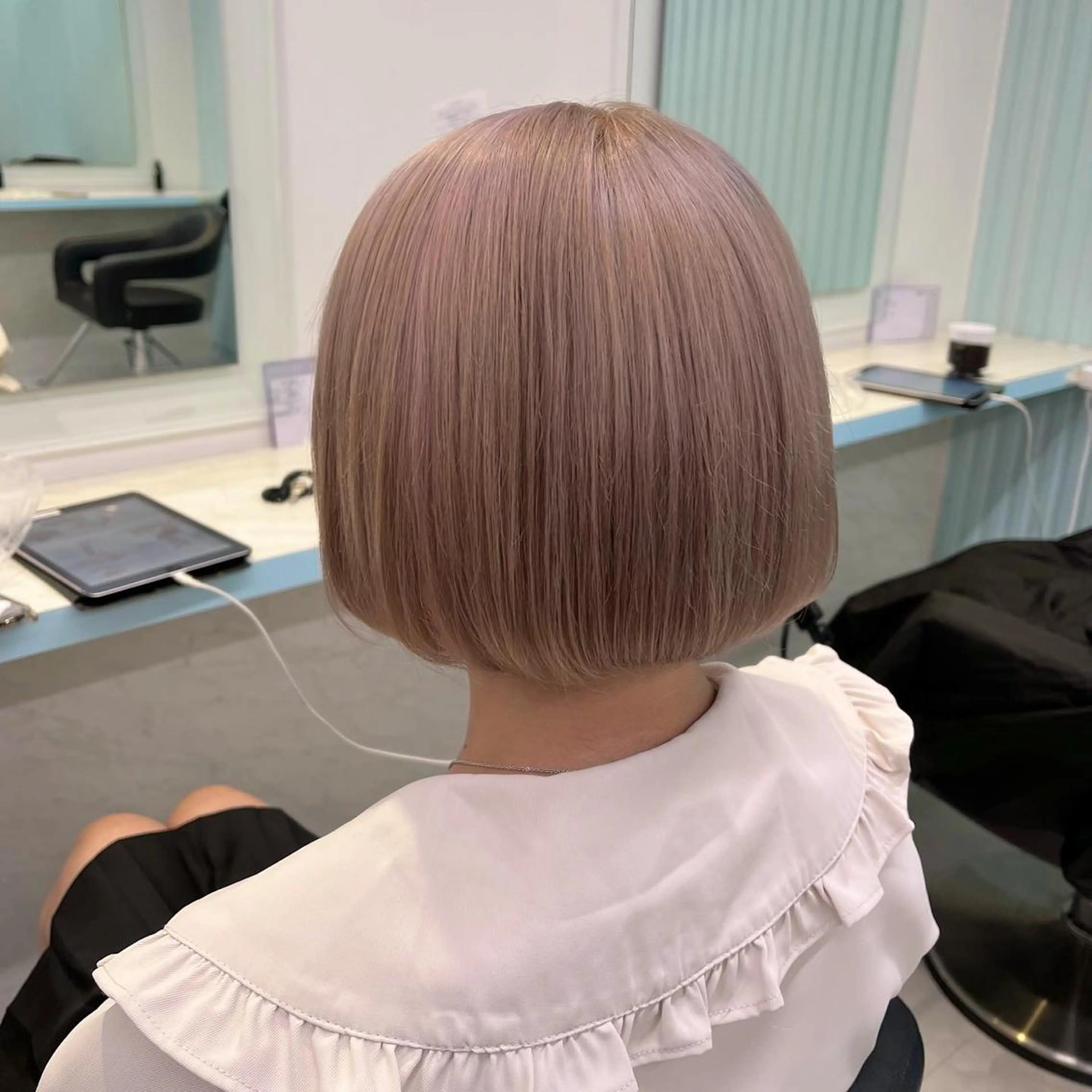 ミディアム ヘアカラー 髪質改善/ハイトーン /新宿/Takutoのヘアスタイル