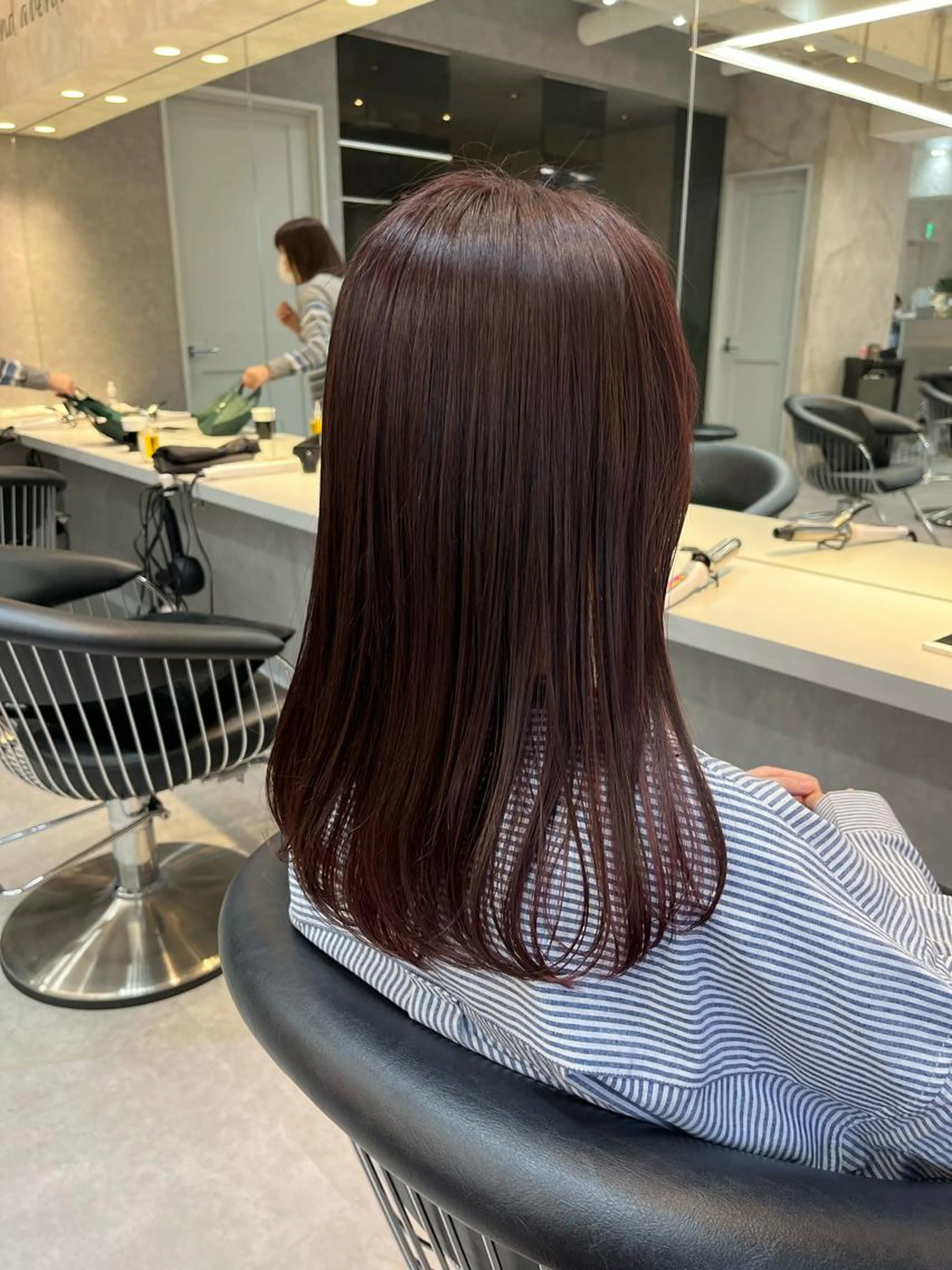 🍓こっくり暖色カラー🍓➕高保湿ナノスチームトリートメントの写真