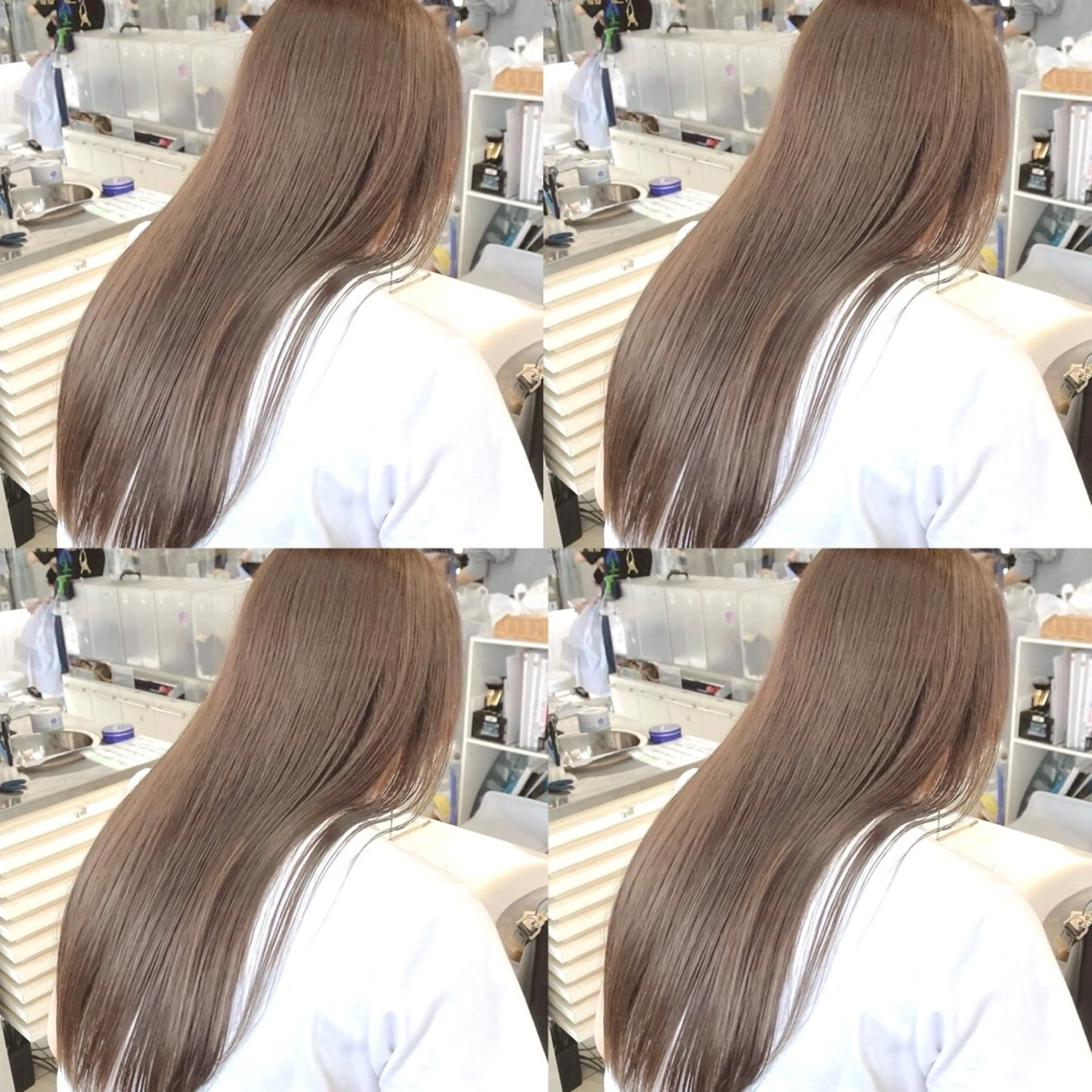 ミディアム ヘアカラー 【髪質改善カラー】 あむ·. ⟡ 🖤のヘアスタイル