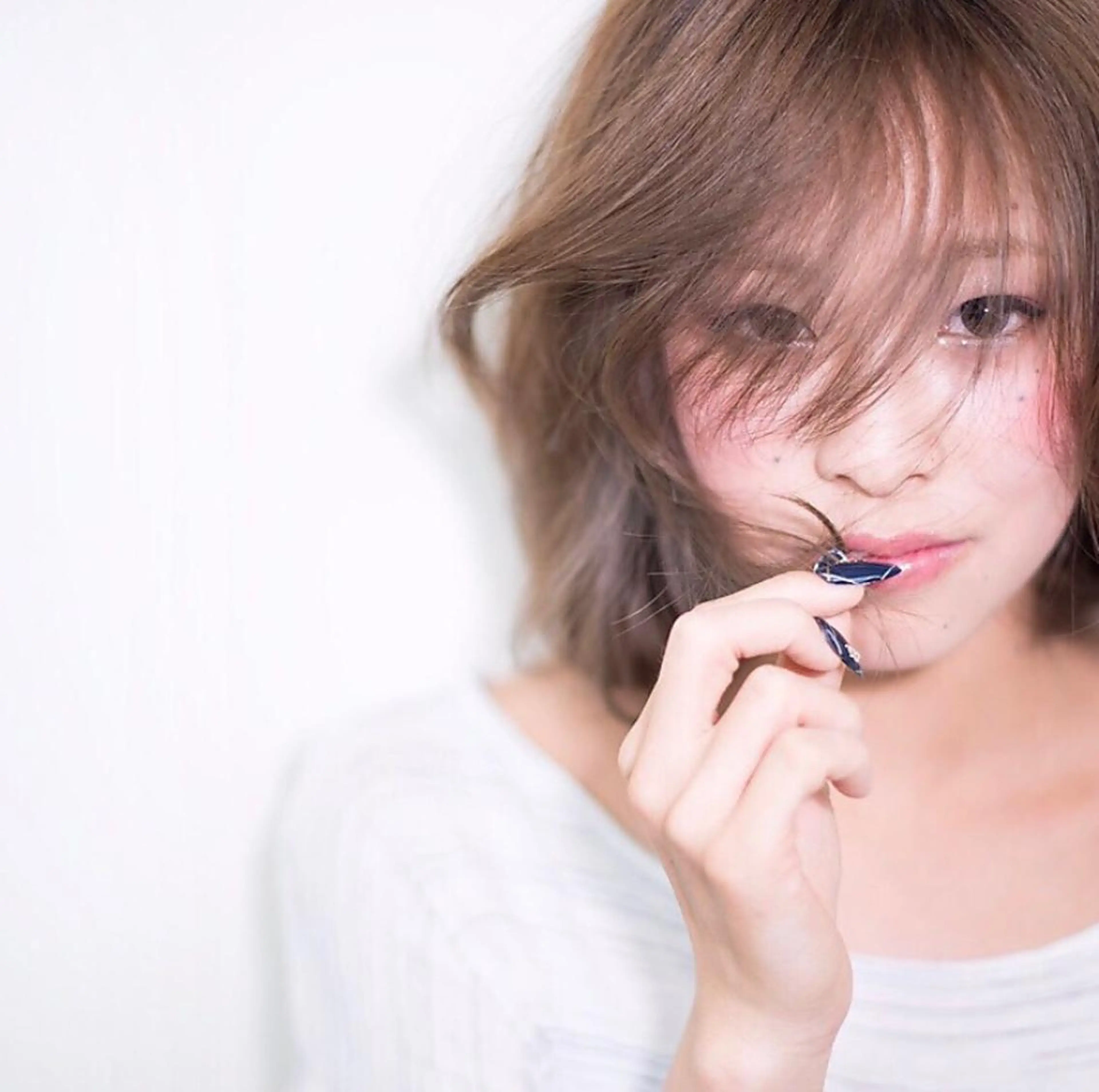 ミディアム カラー パーマ glow所属・山田 博仁のヘアスタイル