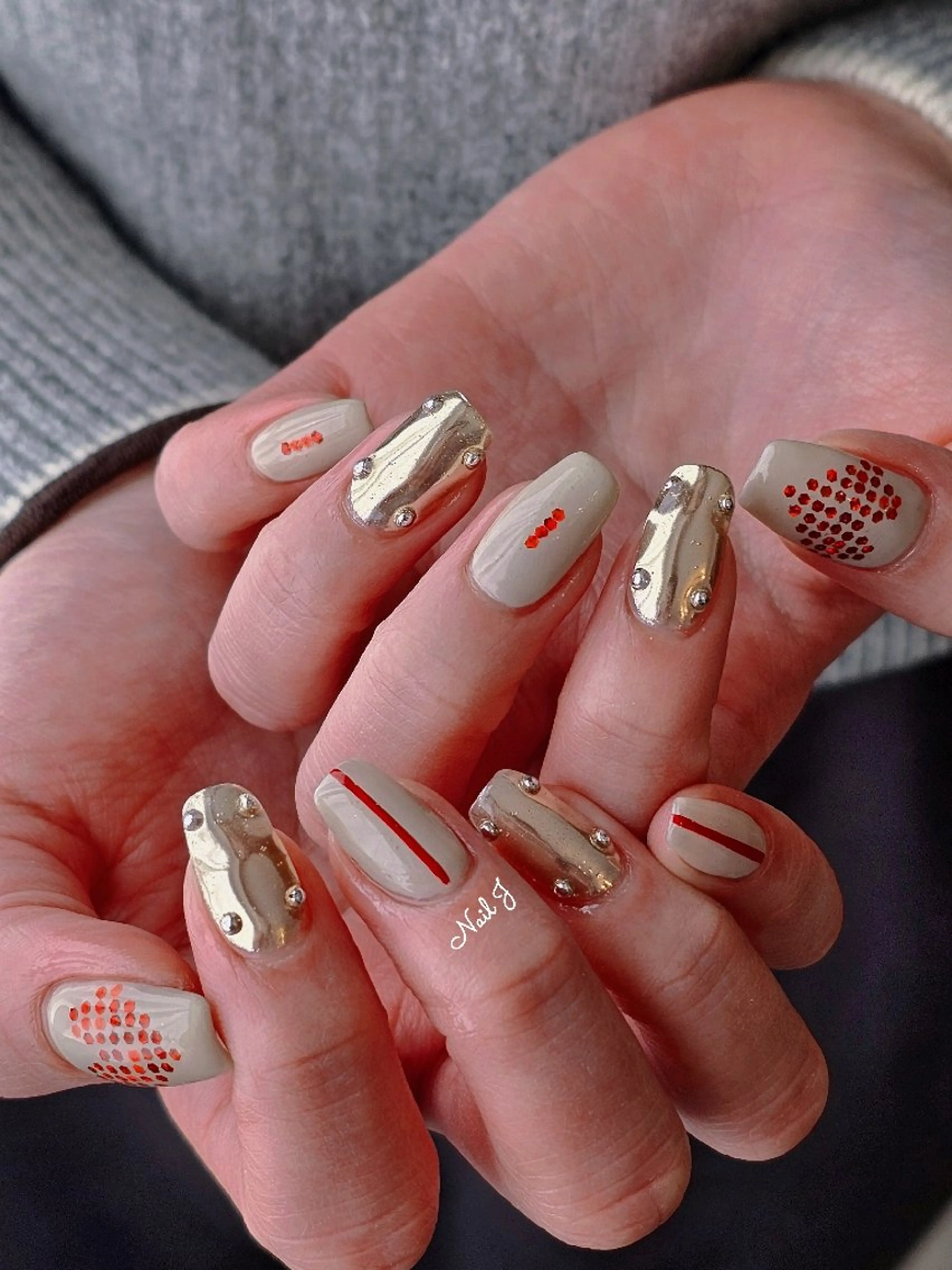 ネイル 韓国ネイル 冬ネイル ハンドネイル Nail Jのネイルデザイン