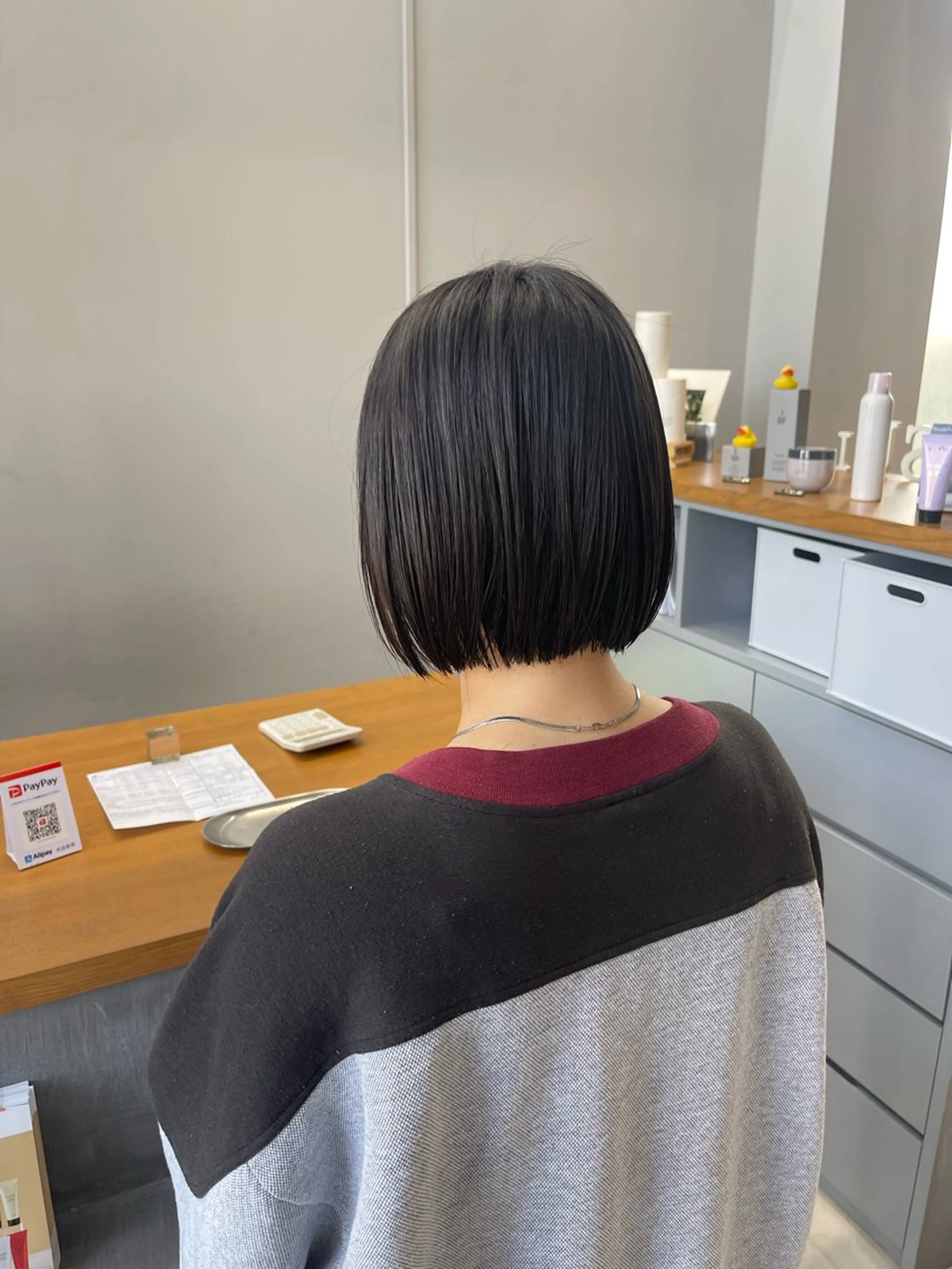 ショート パーマ ボブ カット 石原圭悟 /ショート/艶カラーのヘアスタイル