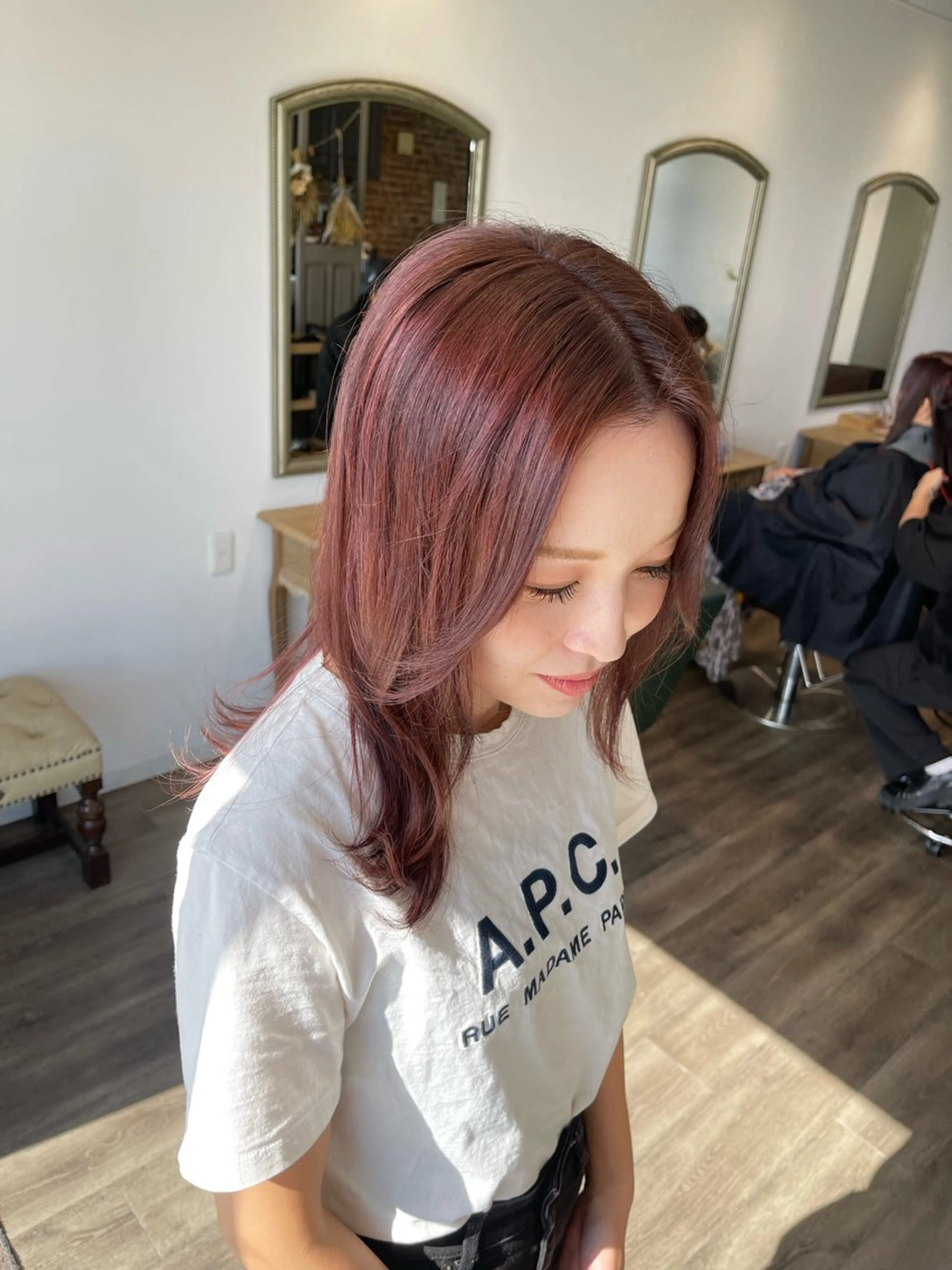 セミロング カラー カット ヘアカラー Felice Erikaのヘアスタイル
