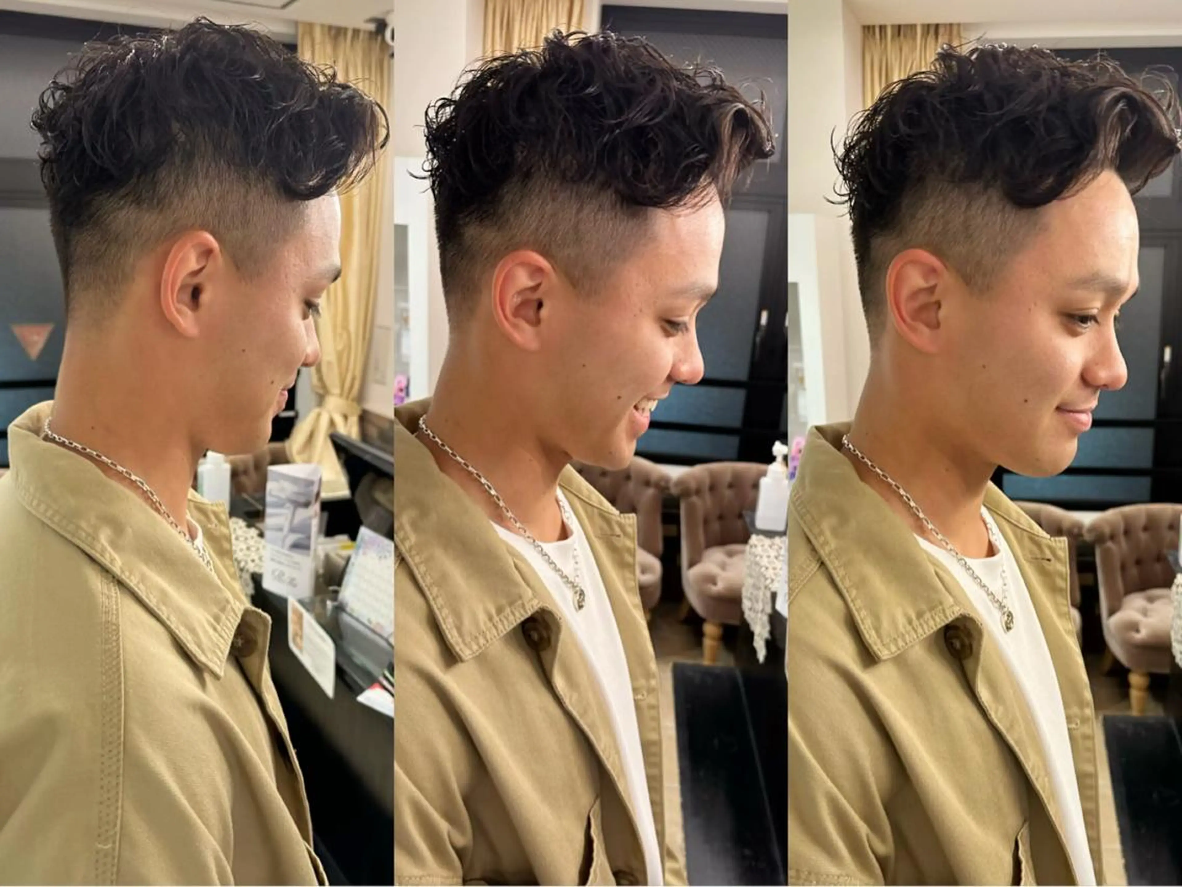 パーマ メンズ カット パーマ 増渕 駿介のヘアスタイル