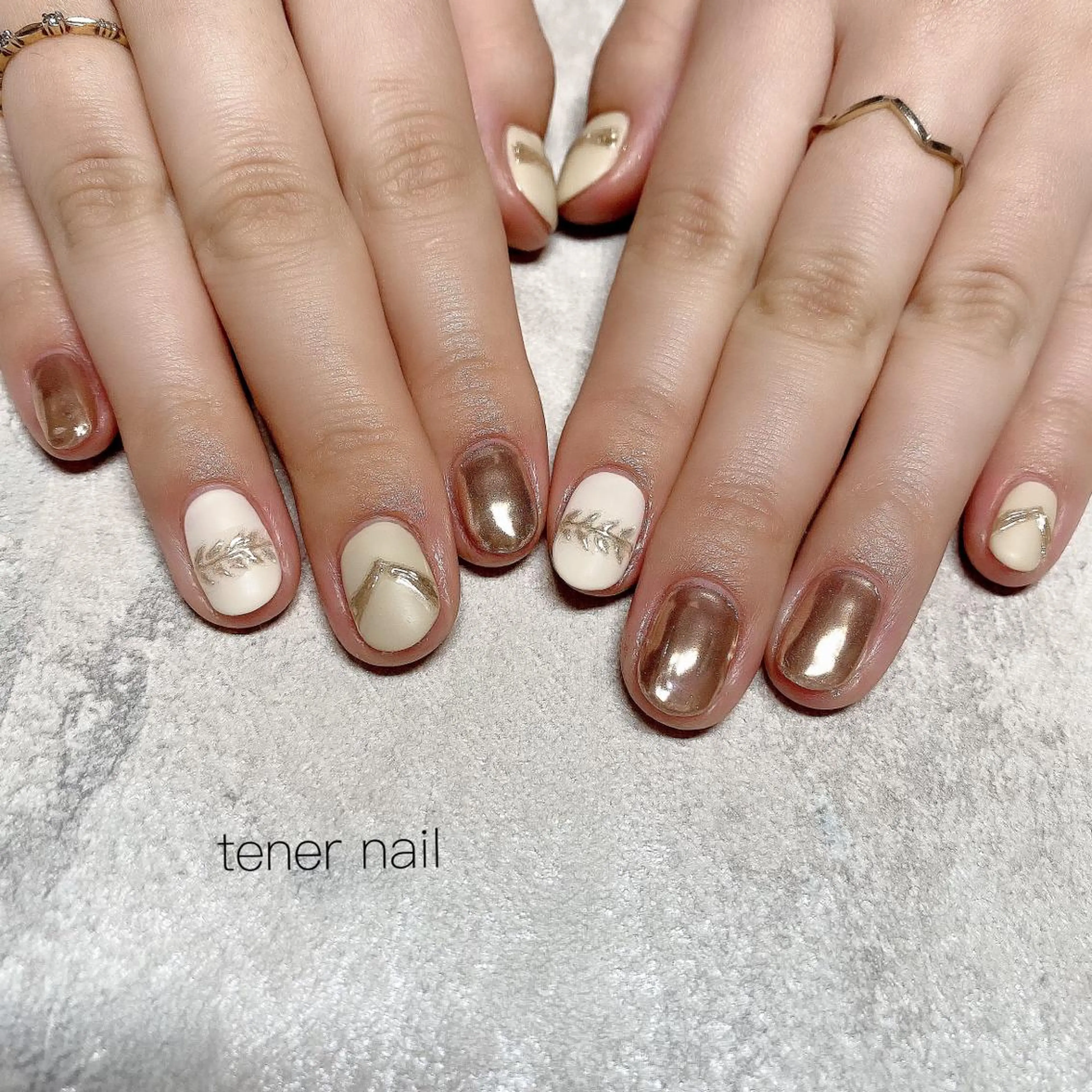 ネイル マットネイル ミラーネイル tener  nail  テネルネイル所属・テネルネイル tener nailのネイルデザイン