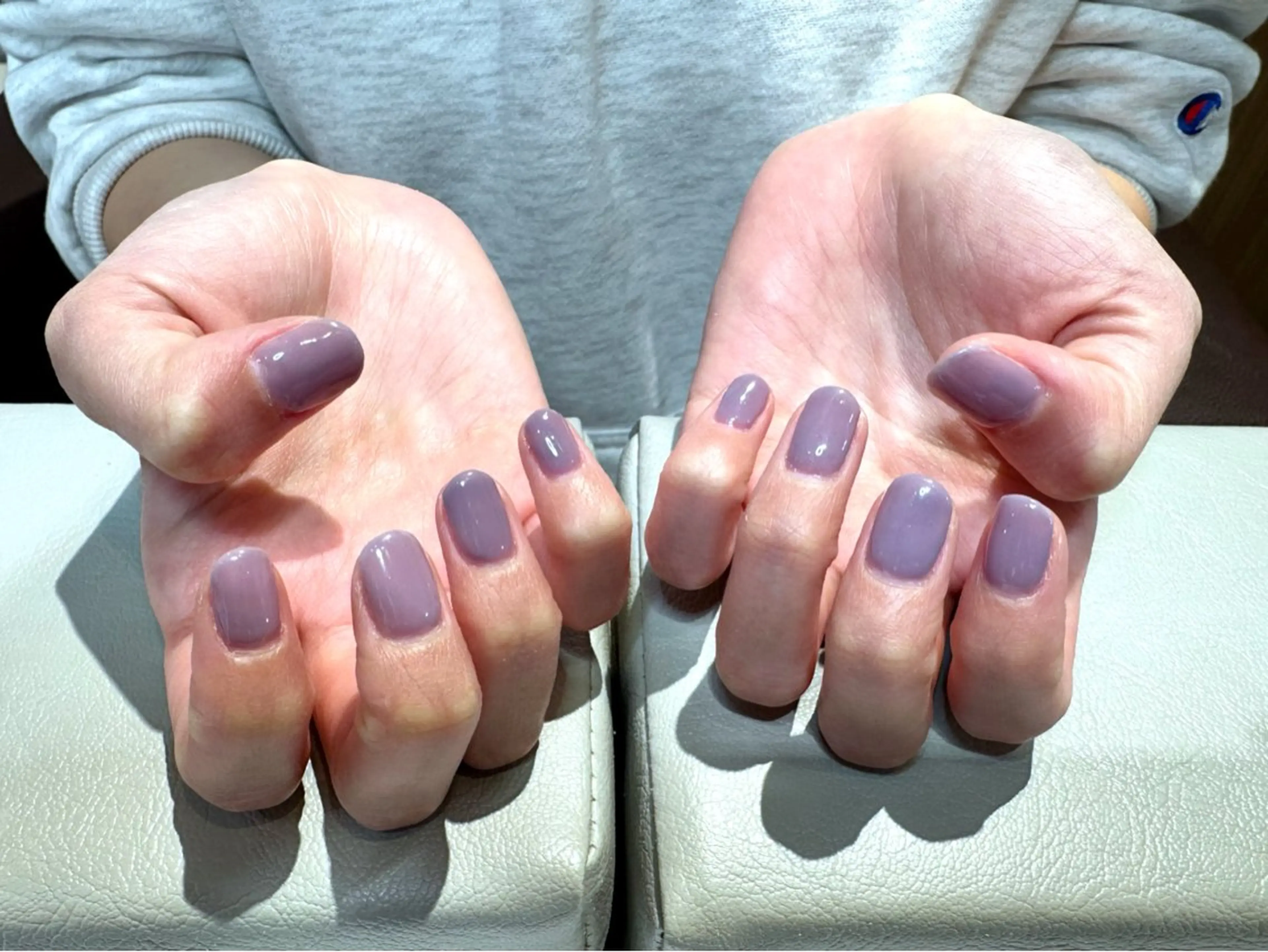 ネイル ワンカラーネイル パステルネイル ピンク ハンドネイル unopulir Kahoのネイルデザイン